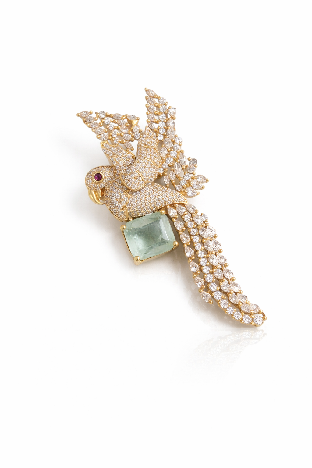 Rose Gold Macaw Brooch 08691 - 3