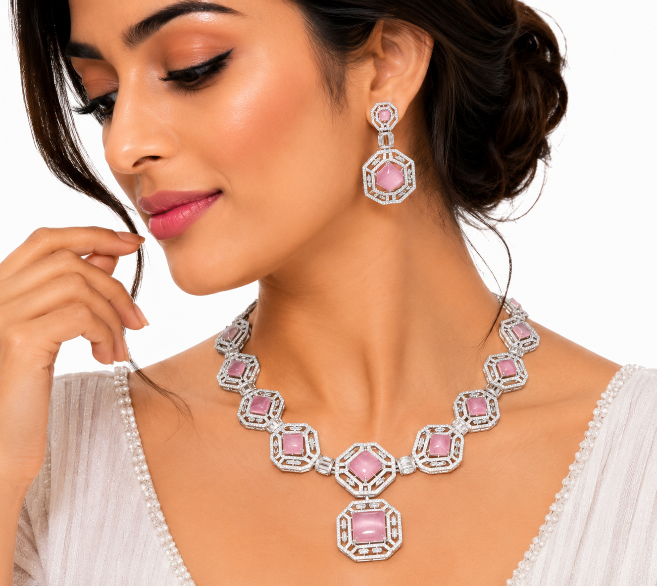 Cz necklace 03838 - 5