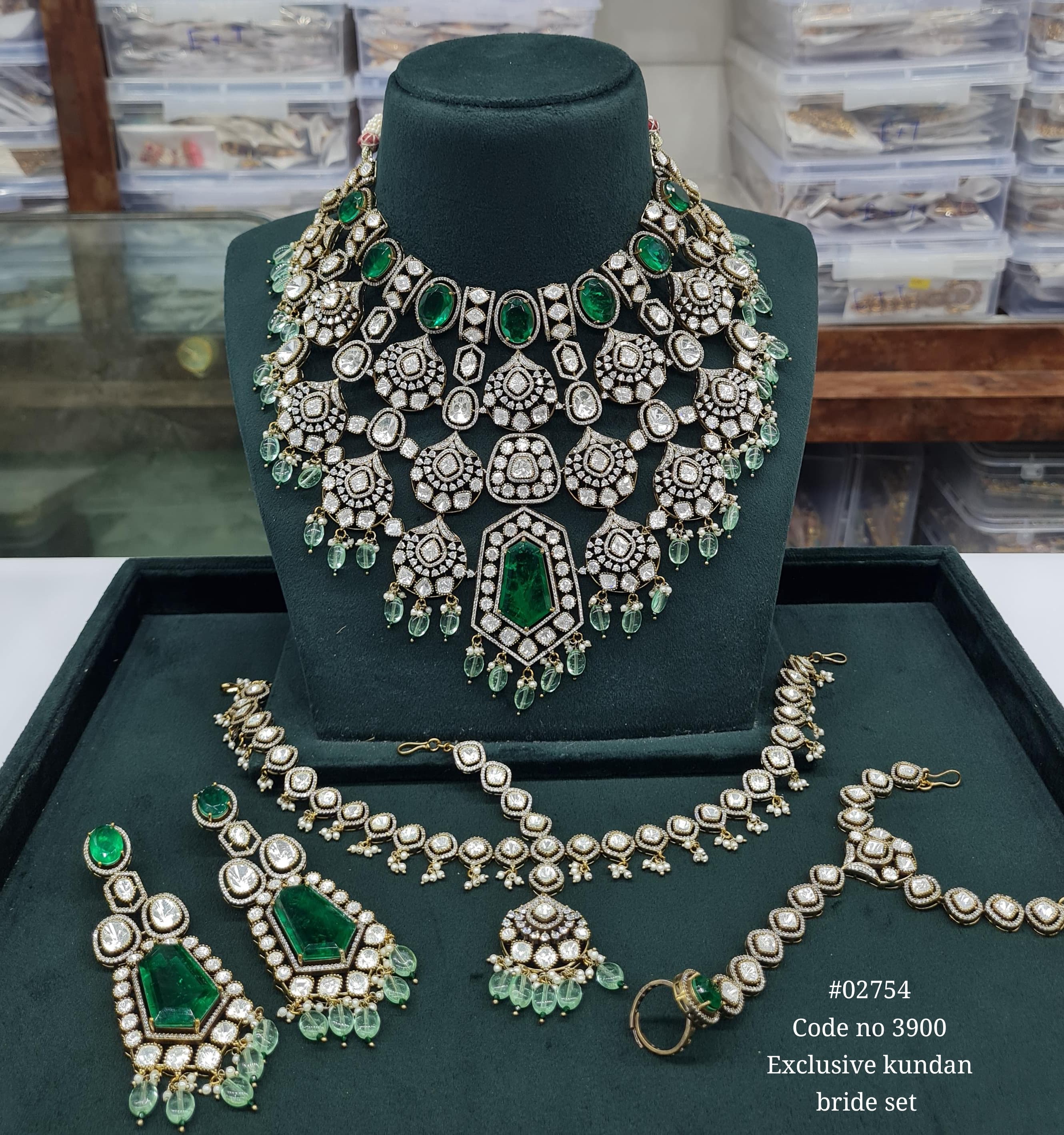 Kundan bride set 02754 - 4