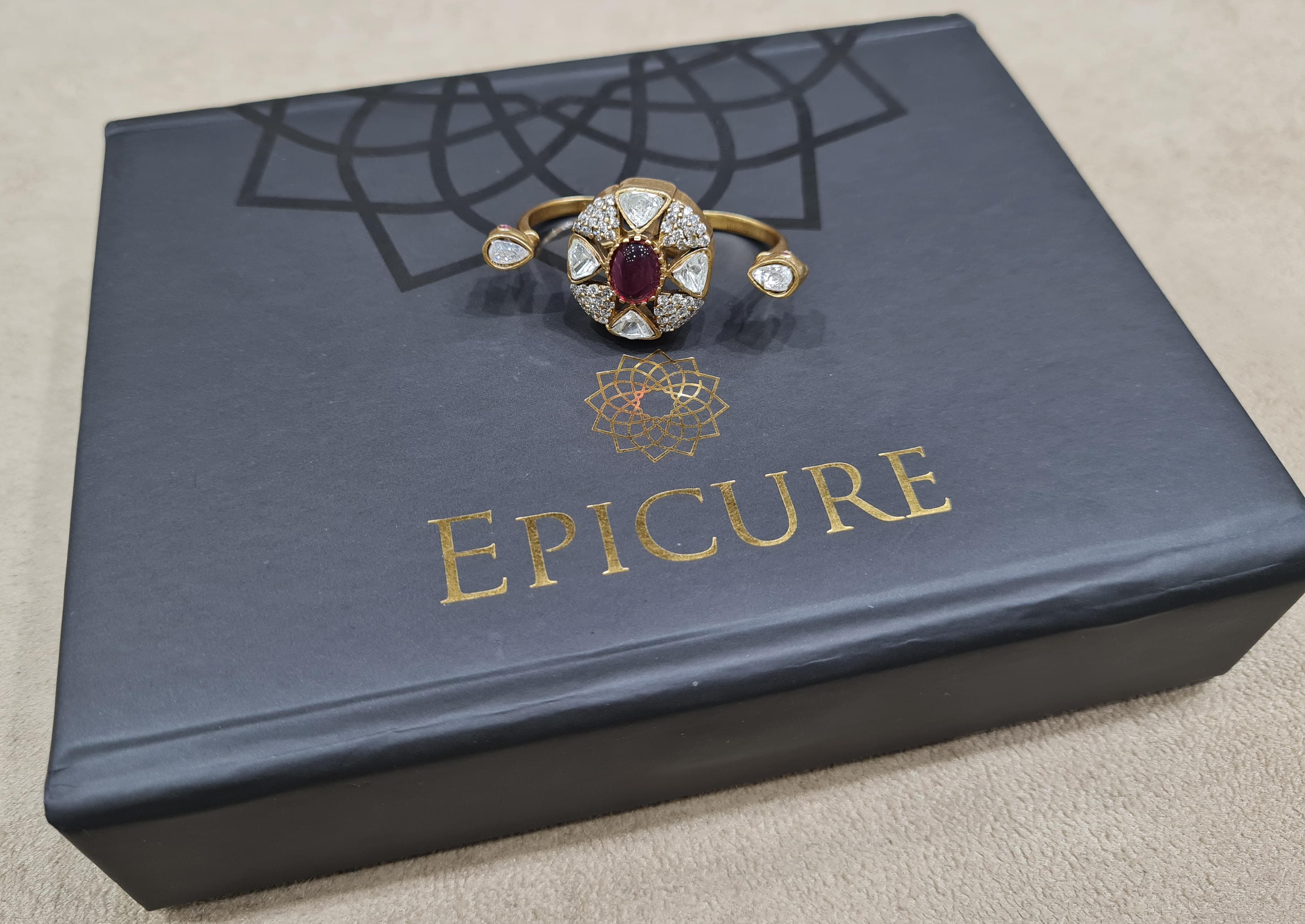 Kundan finger ring 00112 - 4