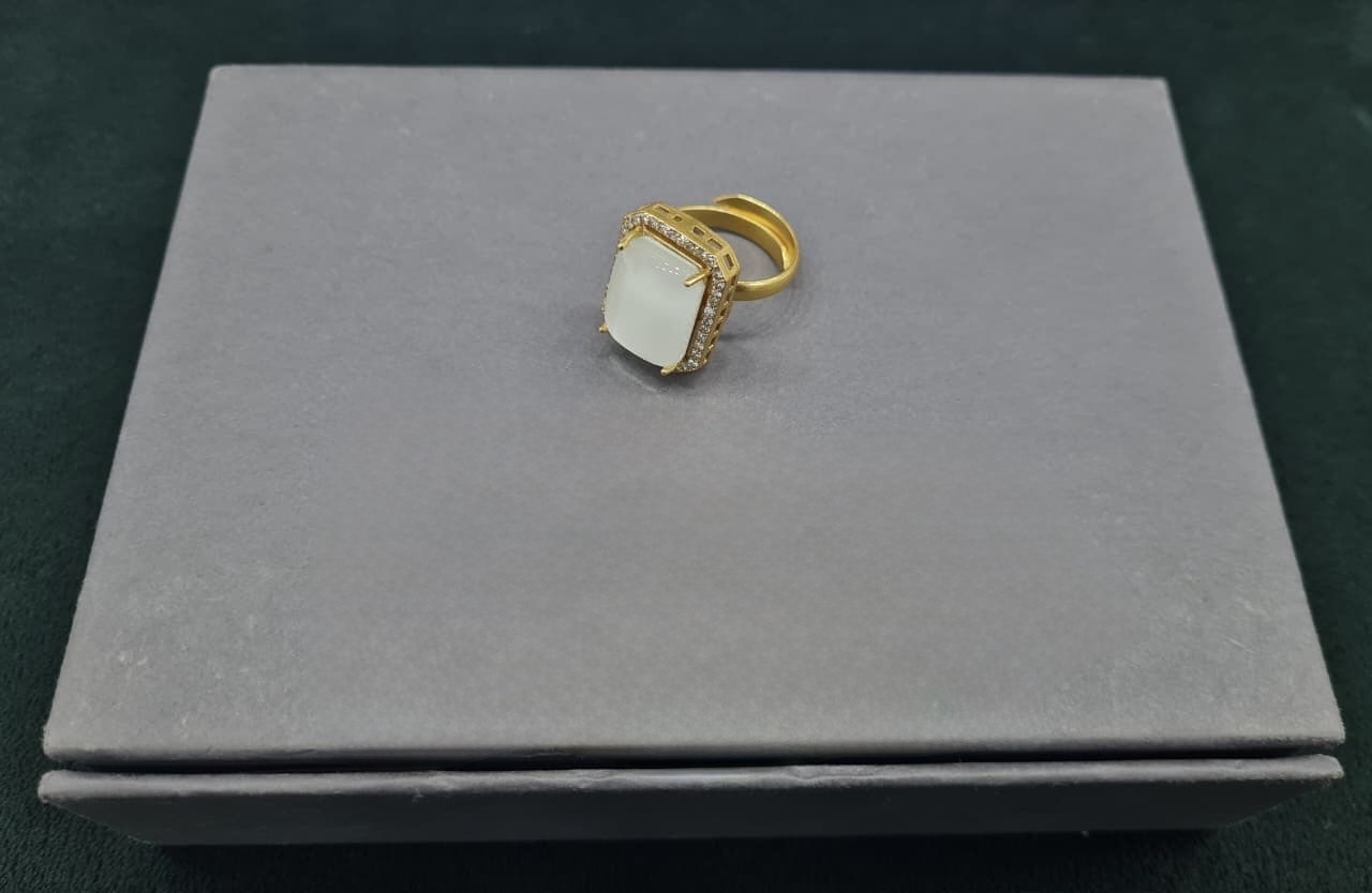 Kundan finger Ring 00261 - 4