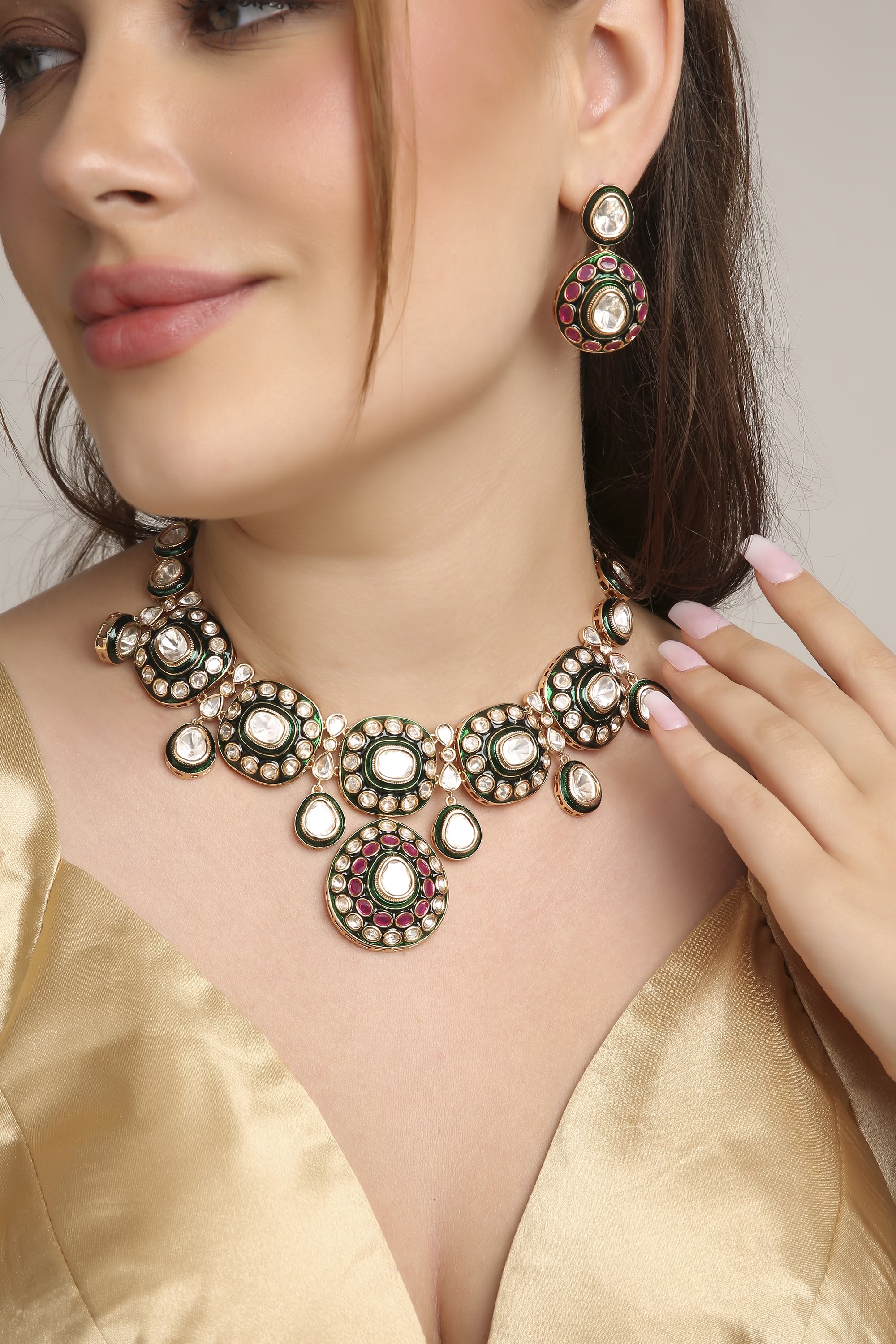 Kundan Necklace 07986 - 2