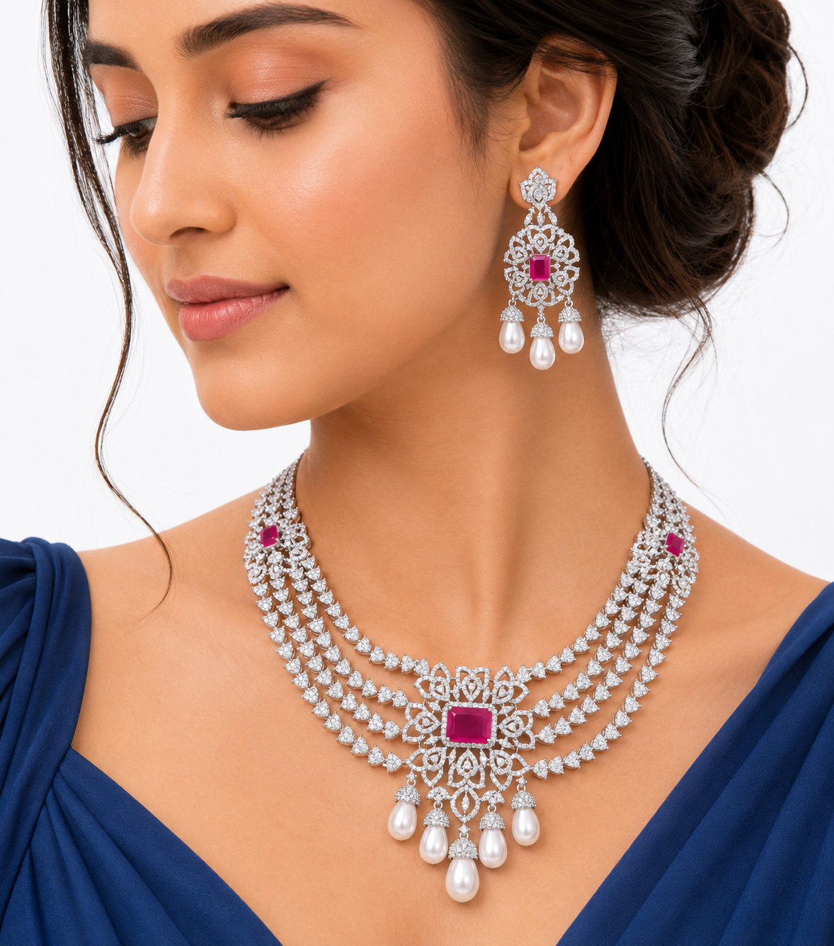 CZ Necklace 02016 - 8