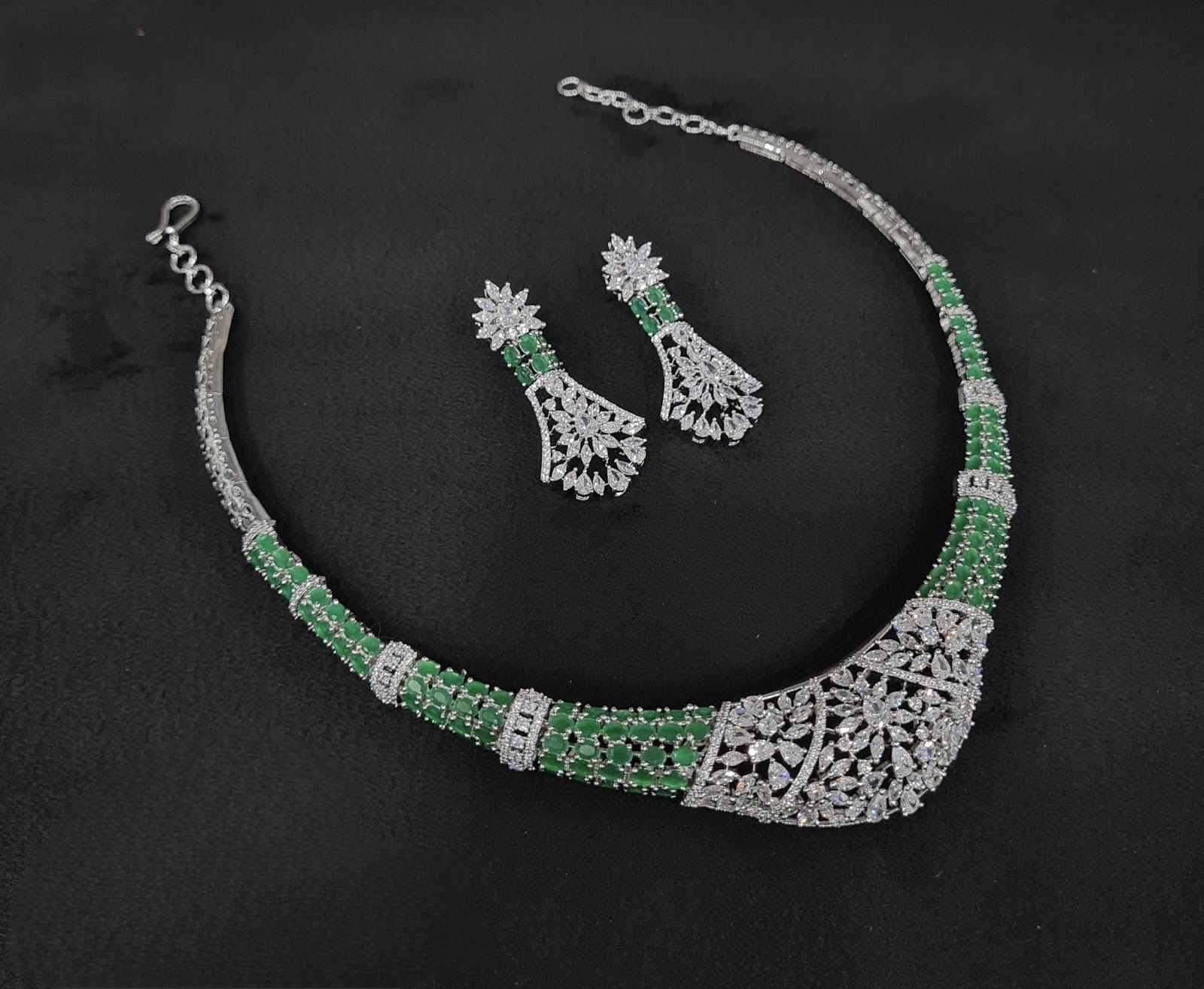 Cz Collar Necklace 09484 - 4