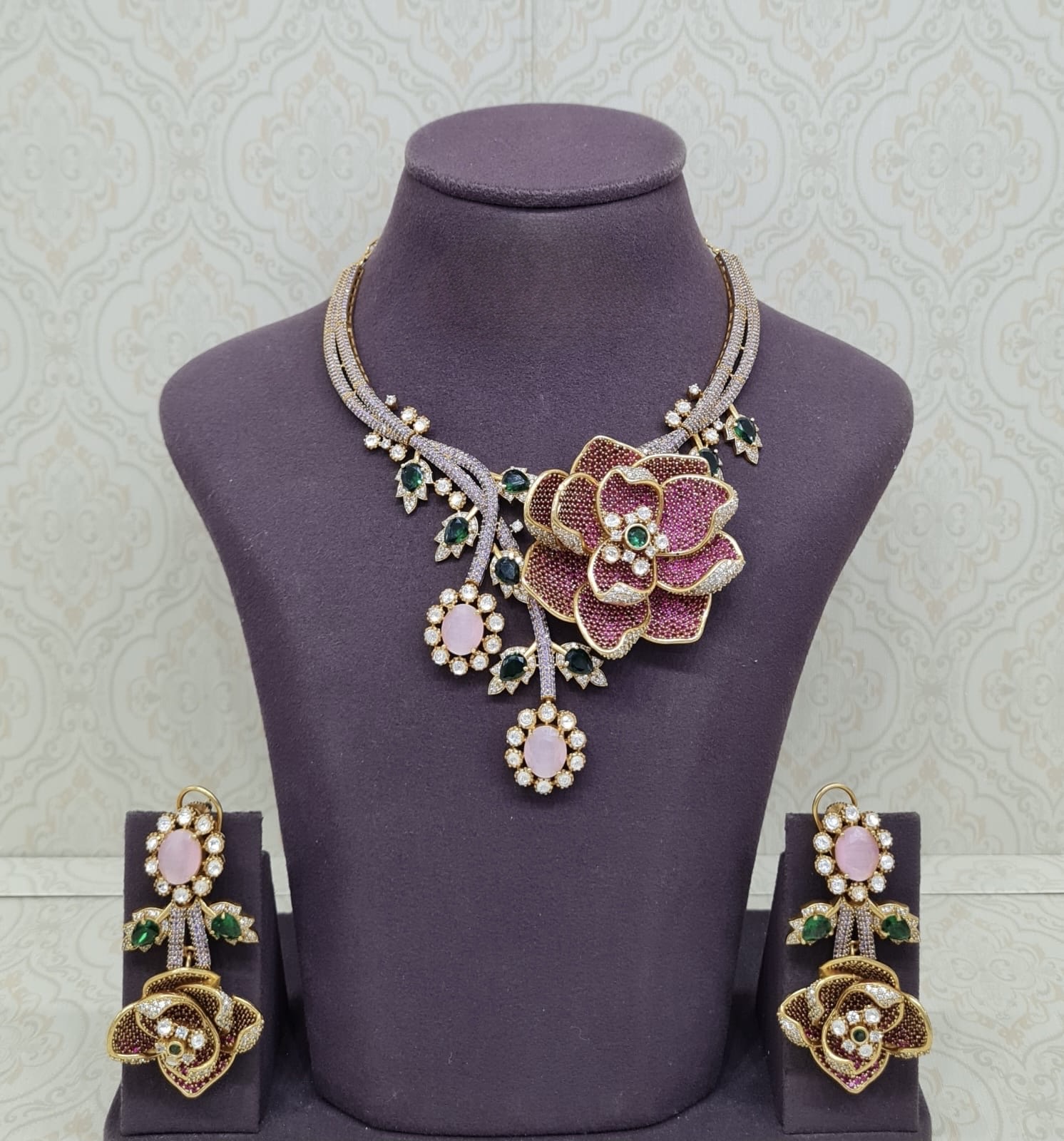Floral Rose Necklace 11690 - 2
