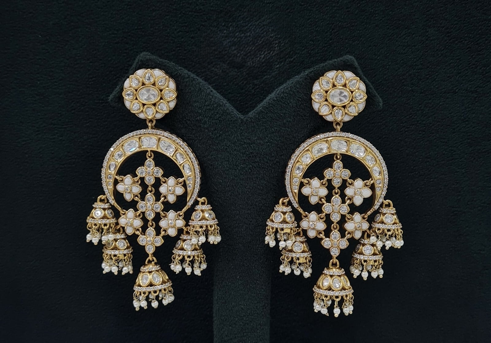 Kundan Earrings 07598 - 4