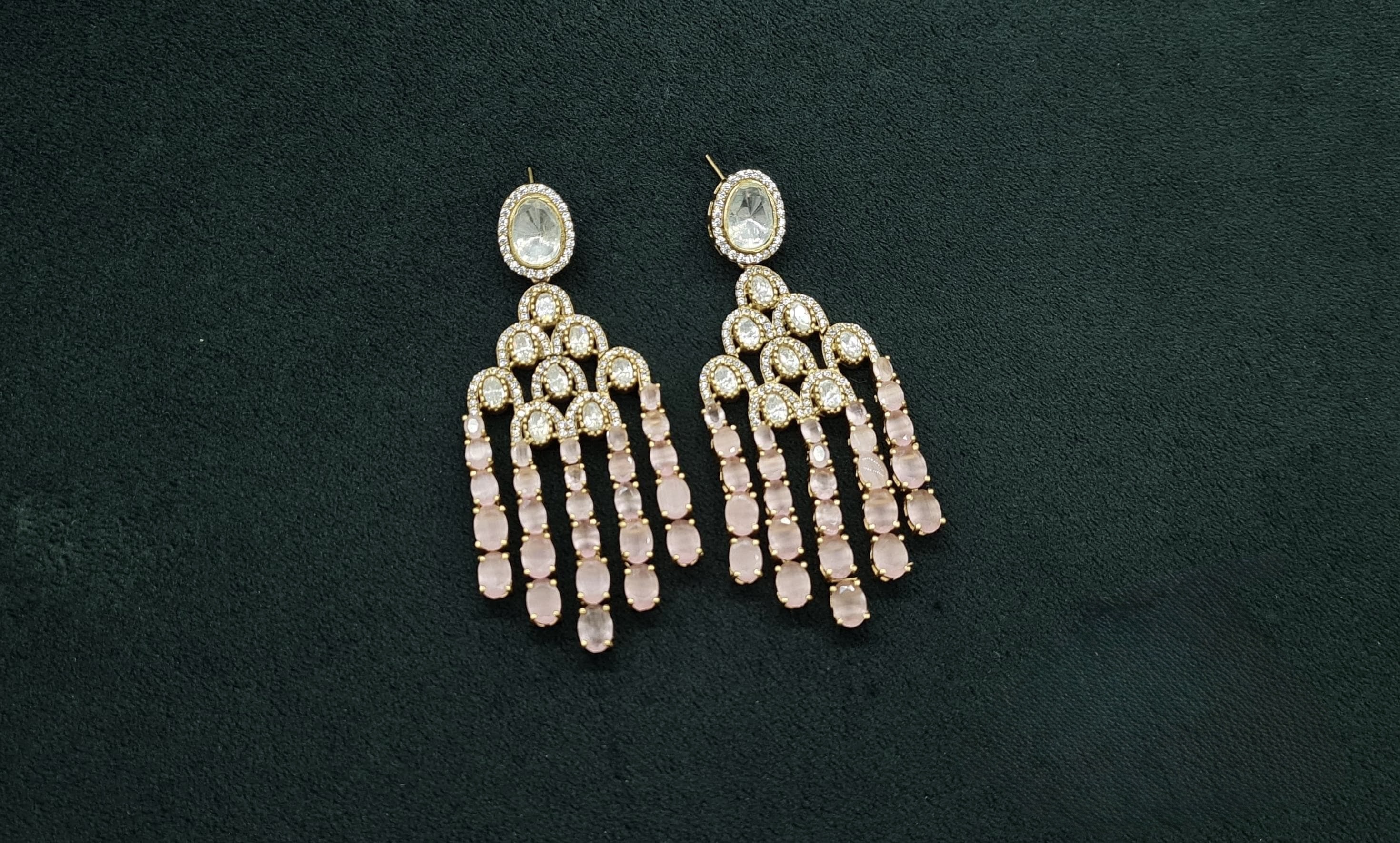 Kundan Earrings 08976 - 6