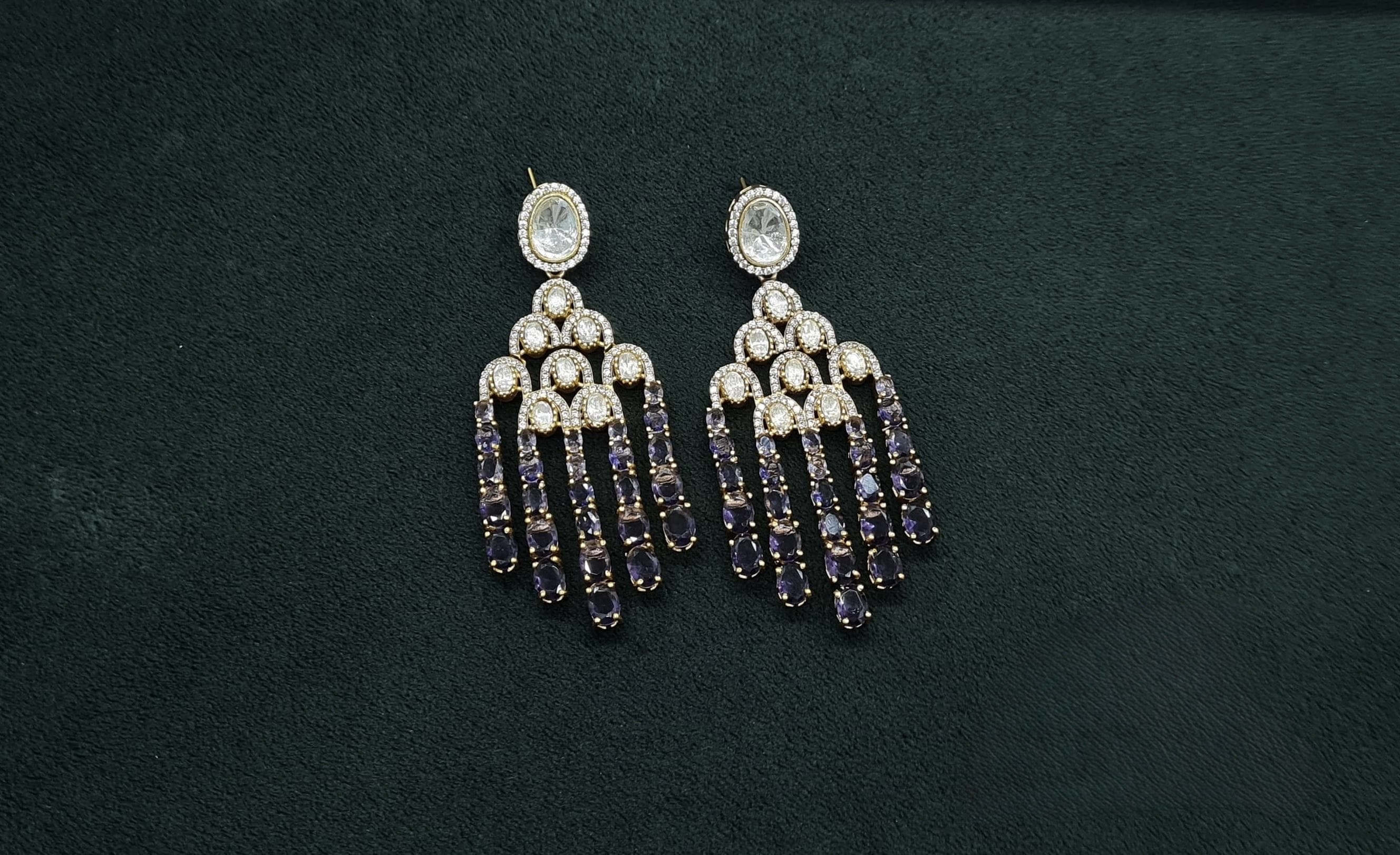Kundan Earrings 08976 - 5