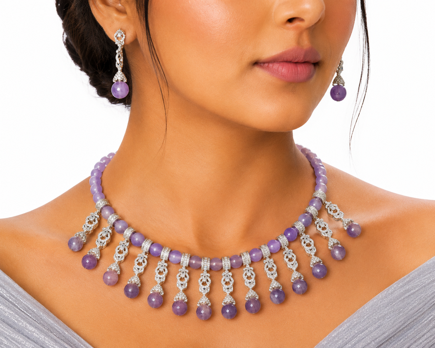 Cz Necklace 03942 - 8