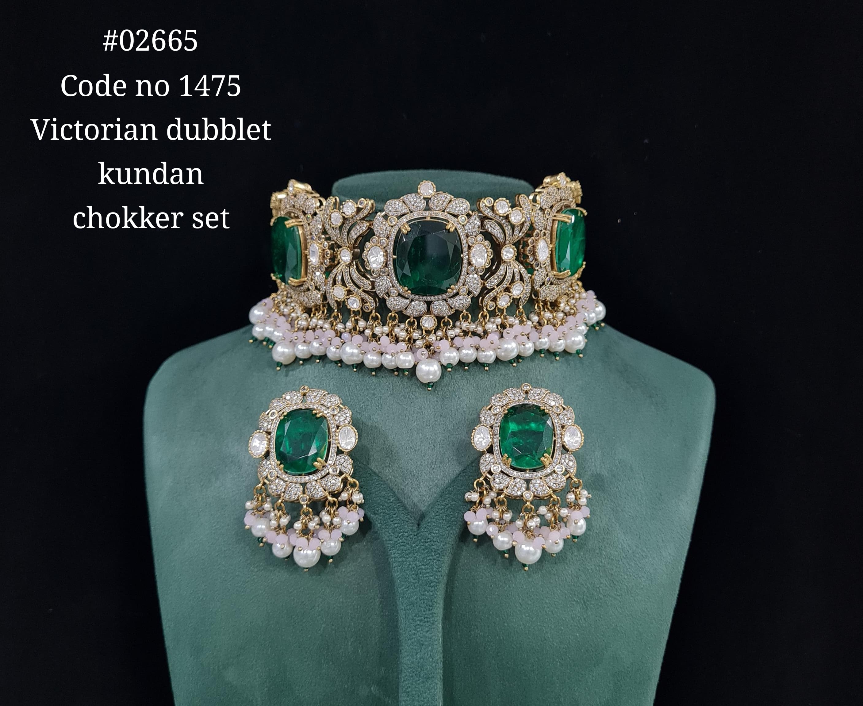 Victorian Kundan Choker 02665 - 3