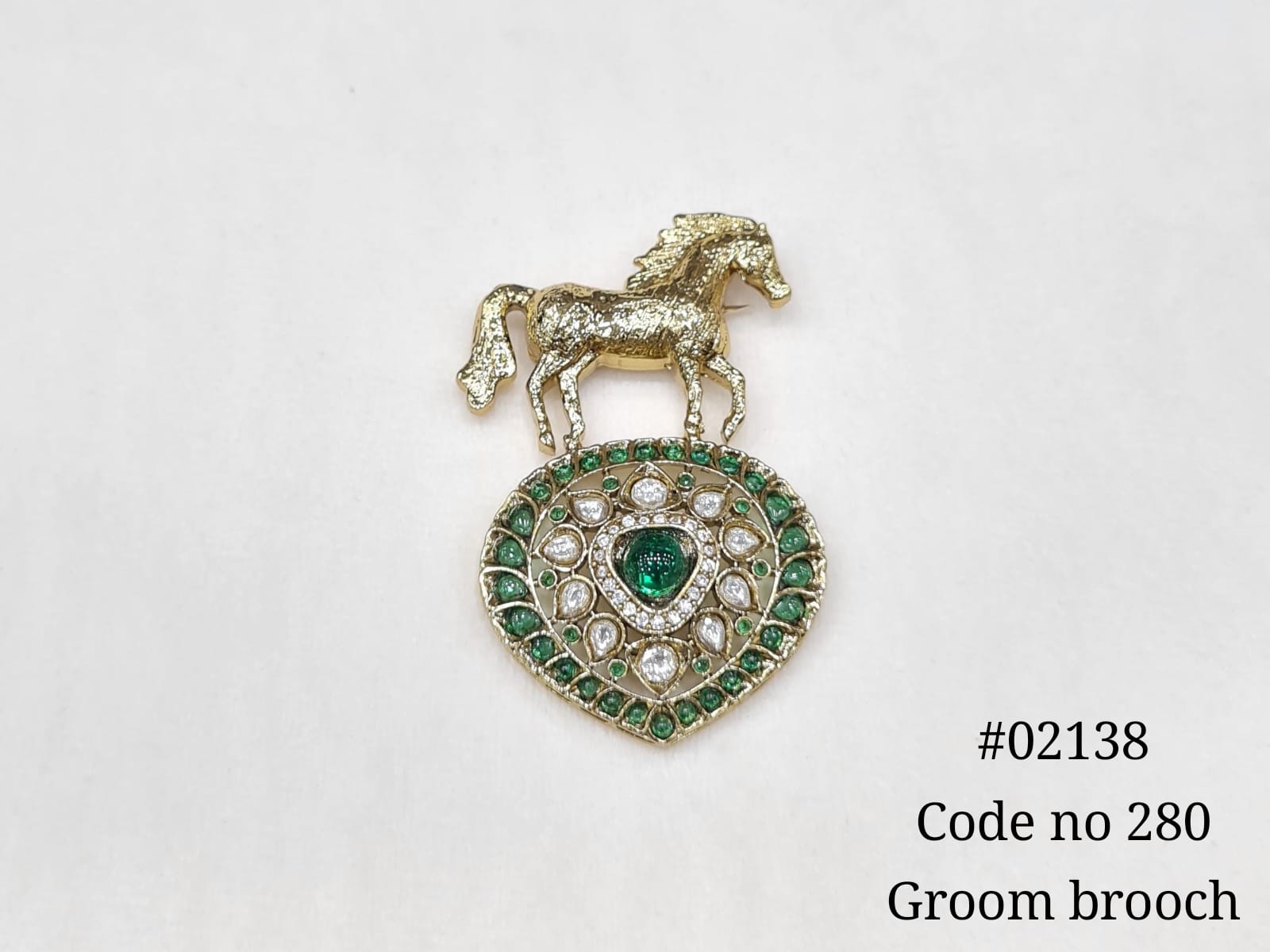 Kundan brooch 02138 - 4
