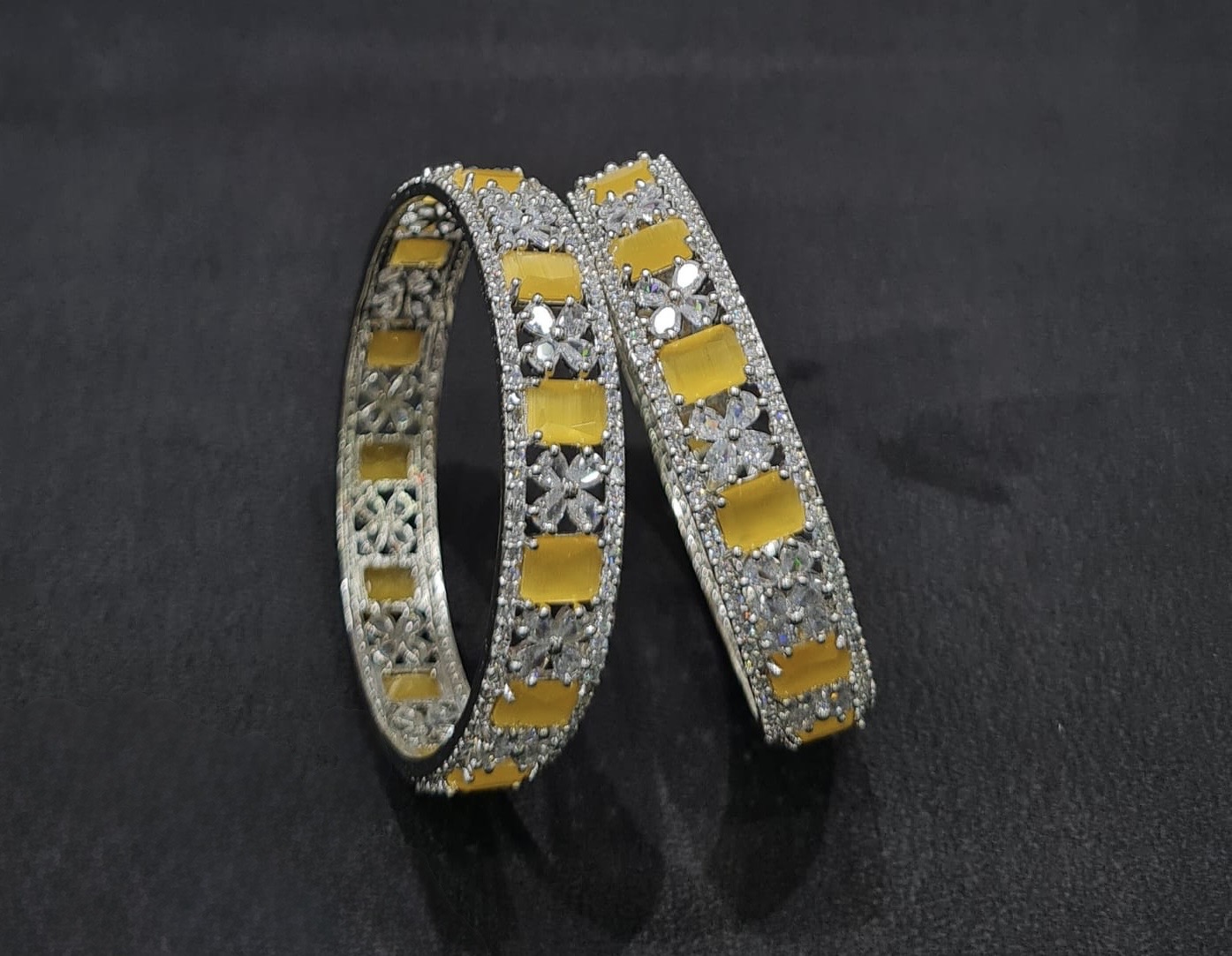 Cz Bangles Silver 09776 - 4