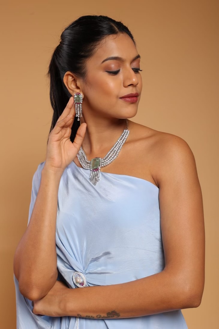 Cz necklace 03836 - 5