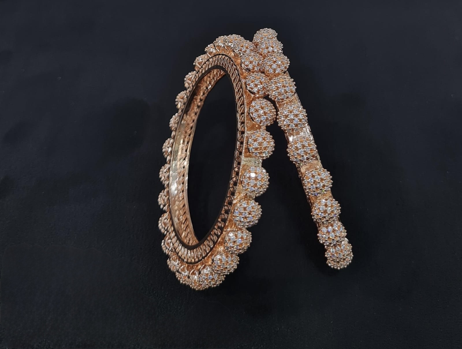 Cz Bangles 09688 - 3
