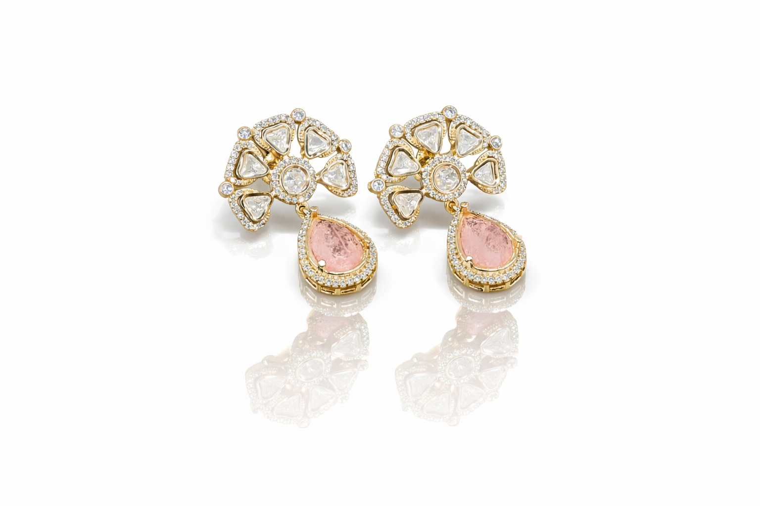 Kundan Earrings 09254 - 5