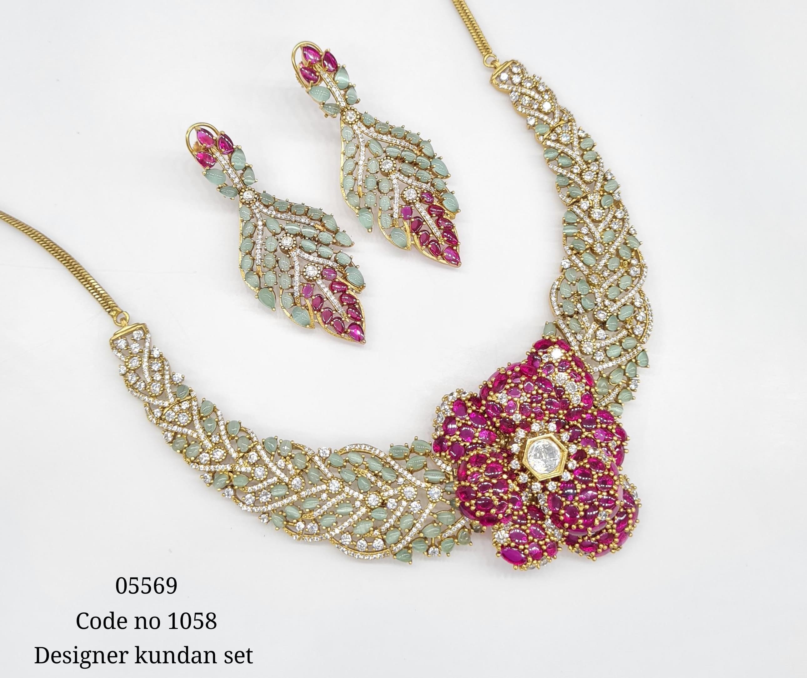 Kundan Necklace 05569 - 9