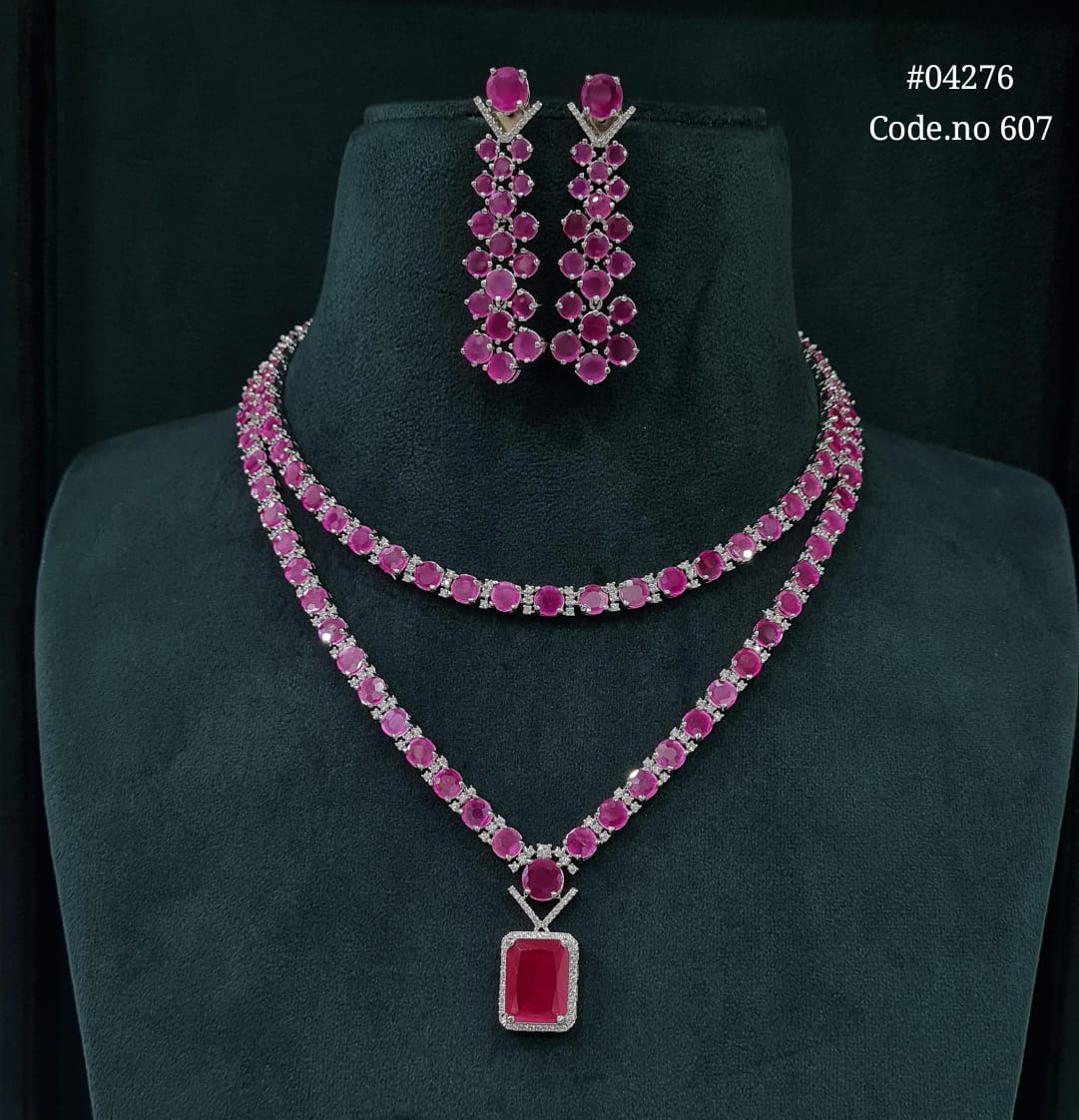 Cz Necklace 04276 - 12