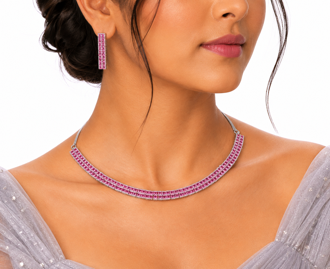 Cz Necklace 03940 - 3