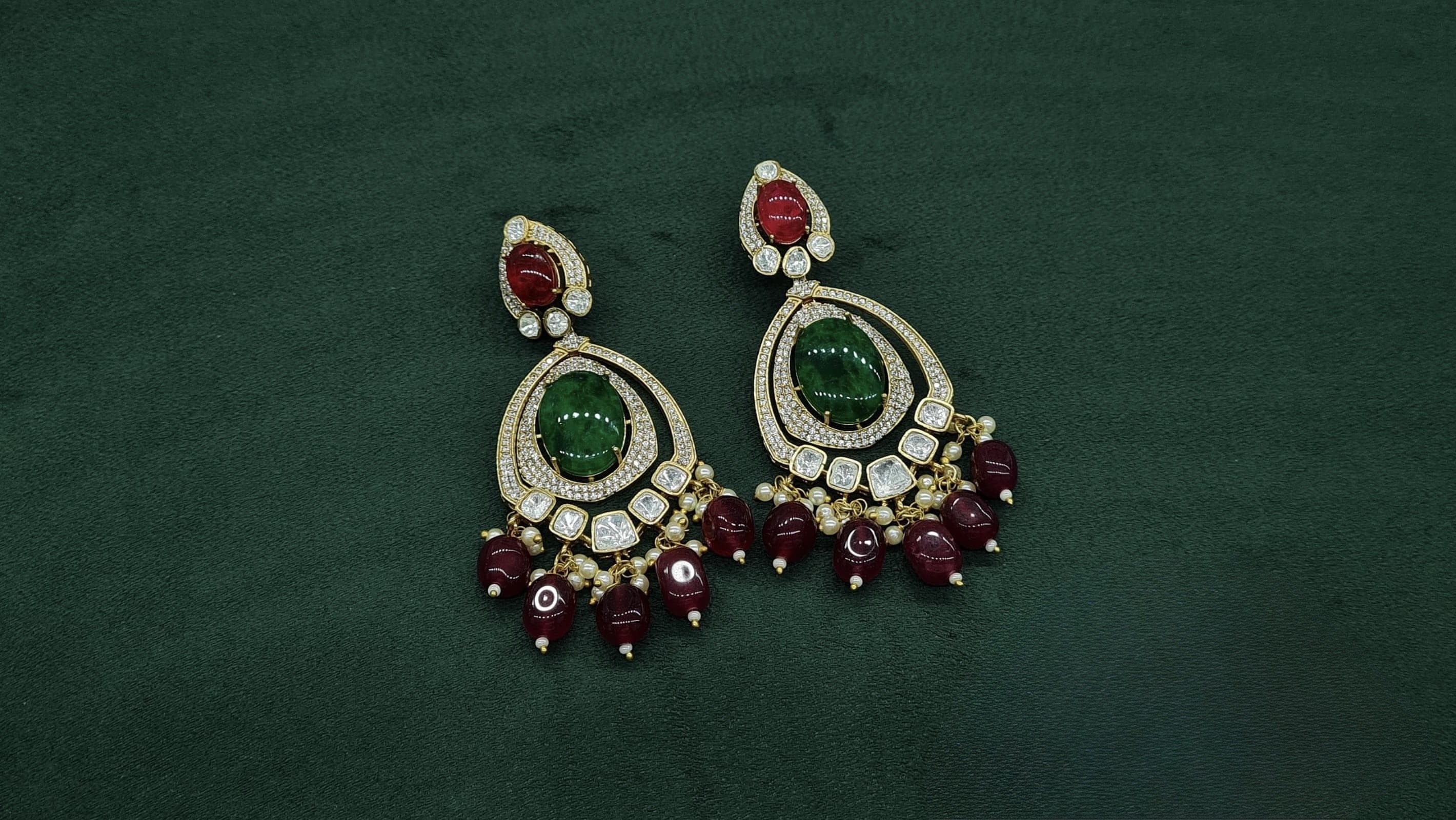 Kundan Earrings 09283 - 3
