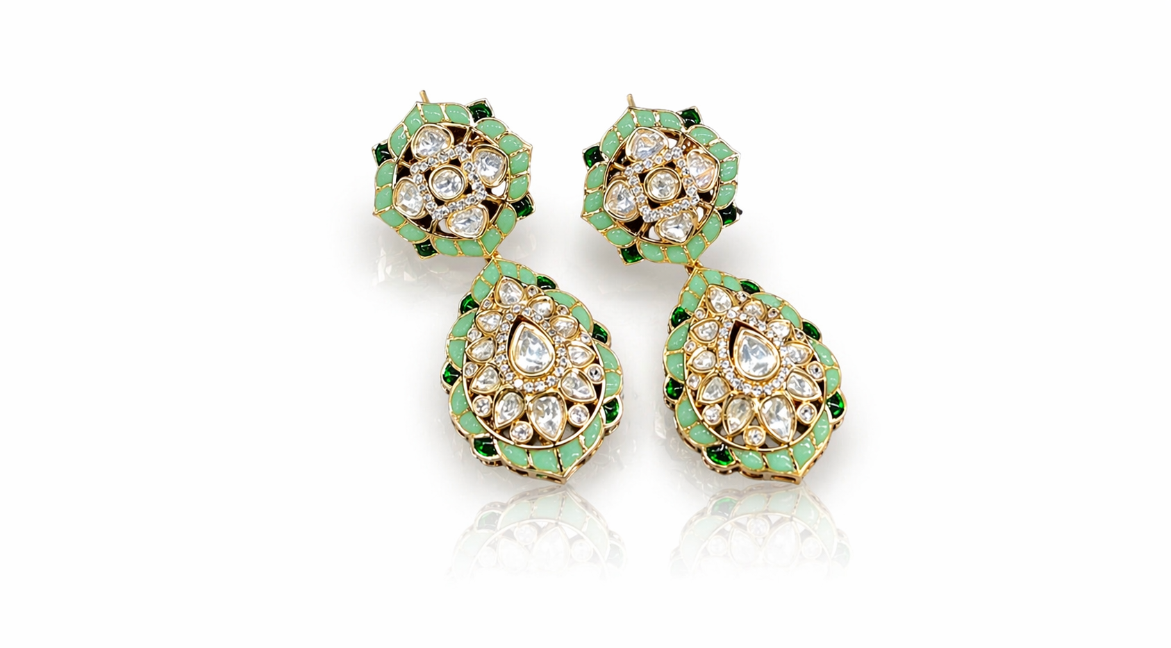 Kundan Earrings 09118