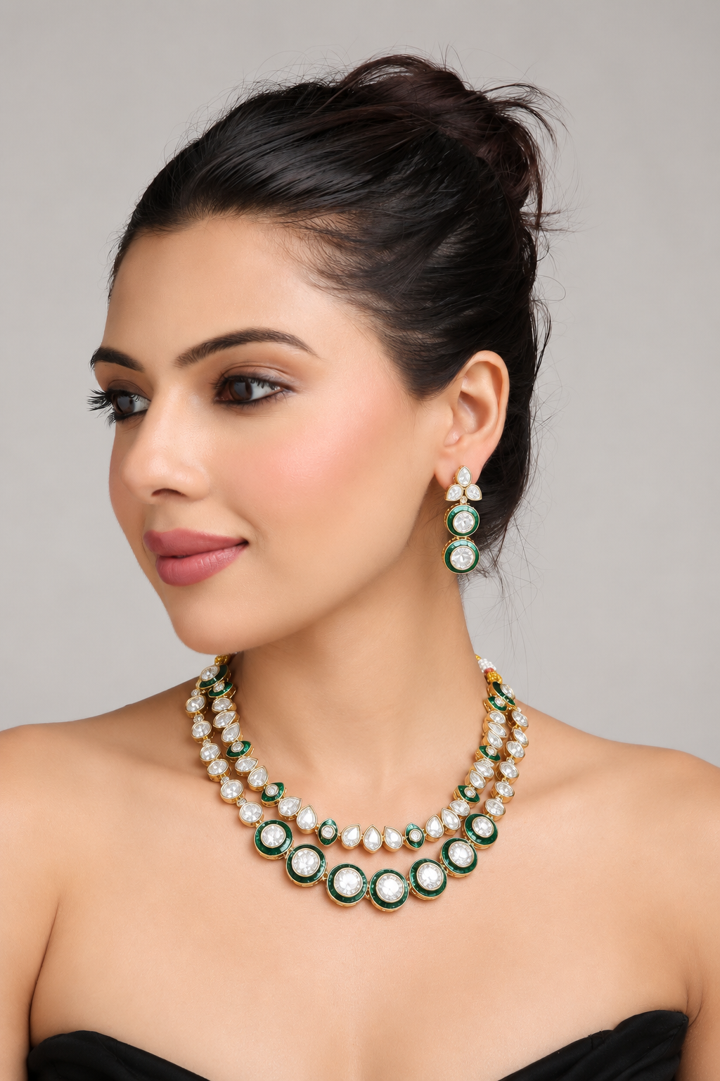 Kundan Necklace 11195 - 3