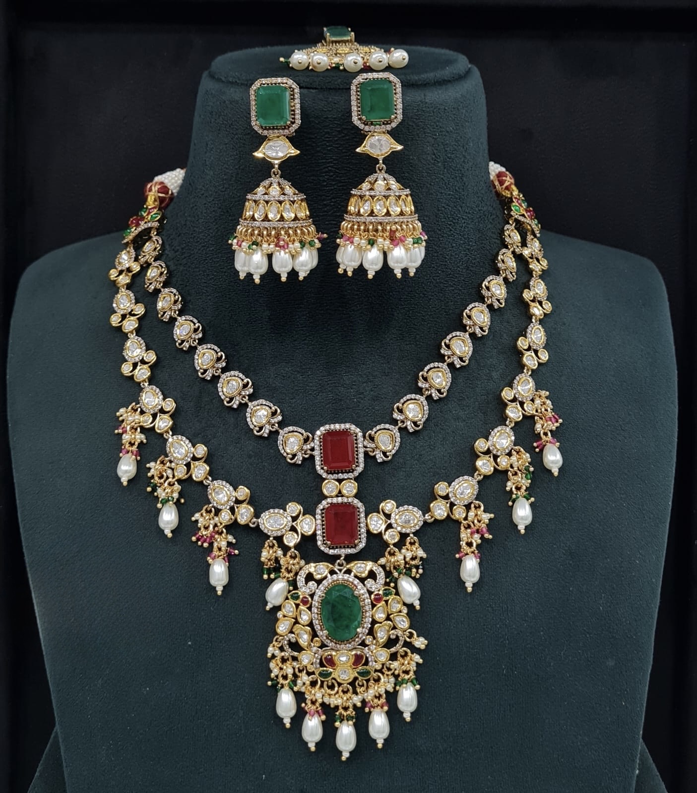 Kundan Necklace 09380 - 5