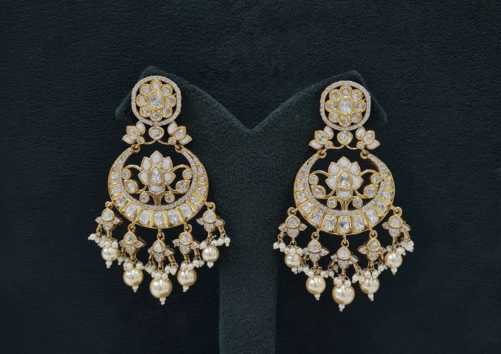 Kundan Earrings 07599 - 8