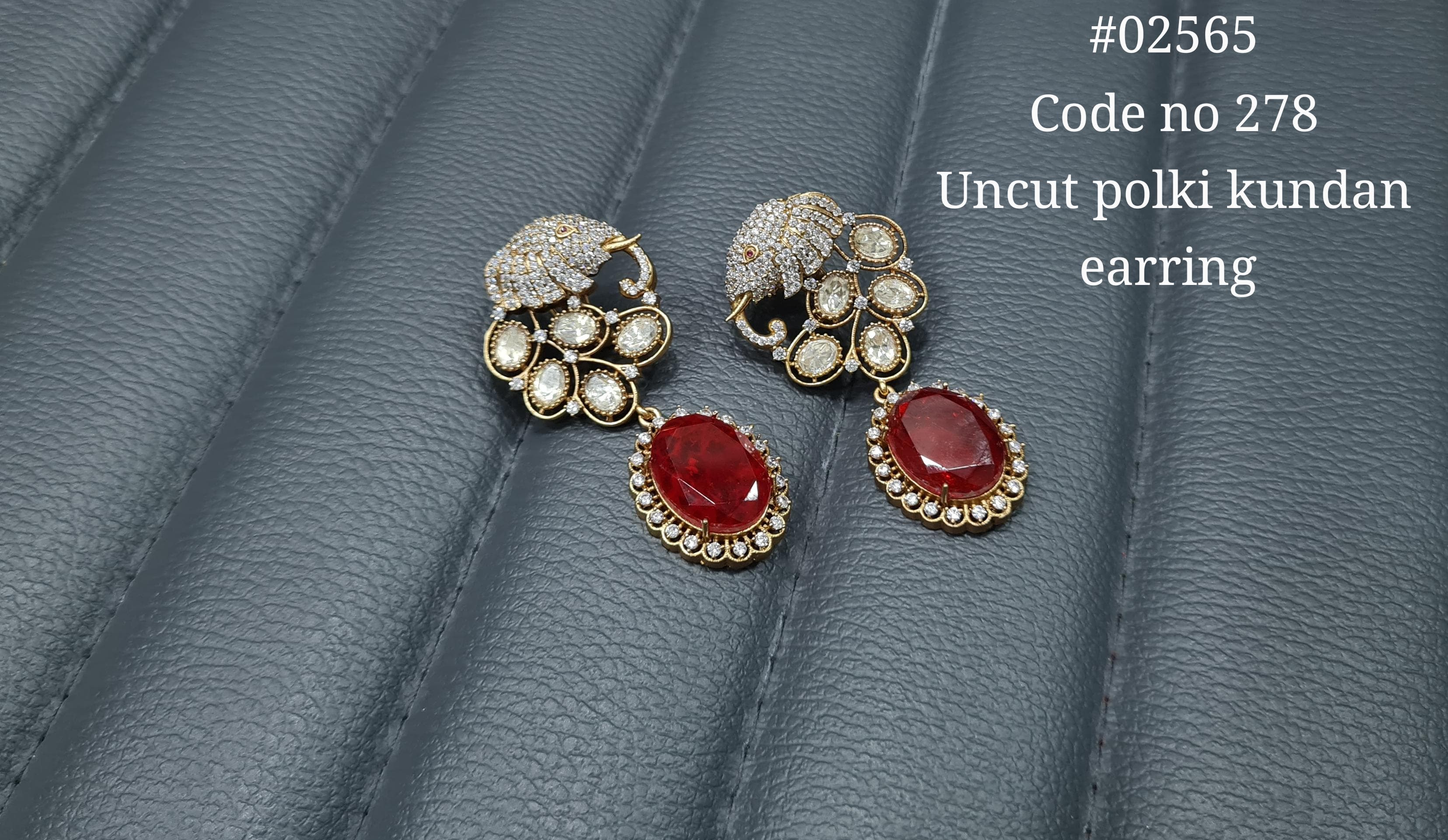 Kundan earrings 02565 - 3