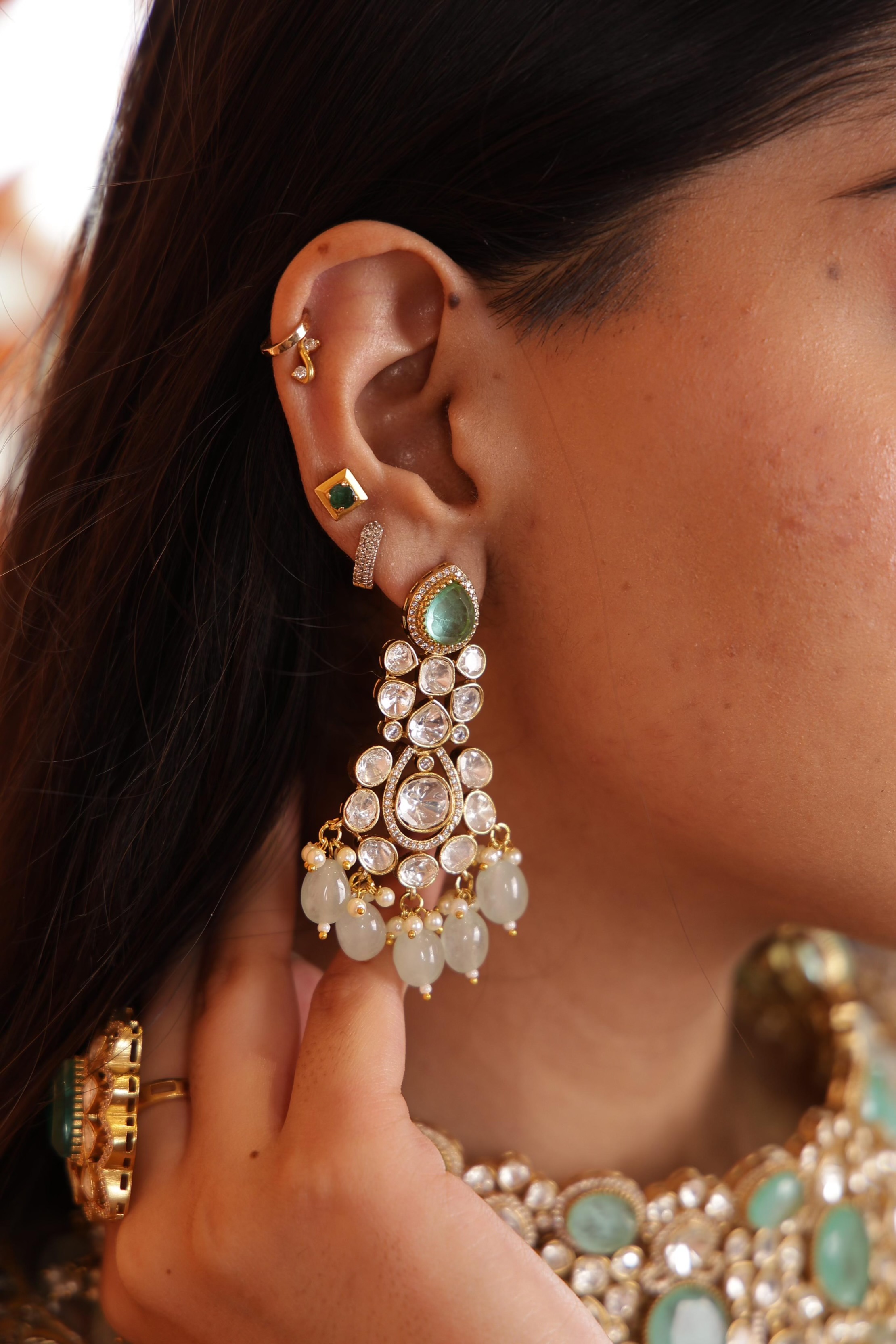 Kundan Bride Set 00470 - 7