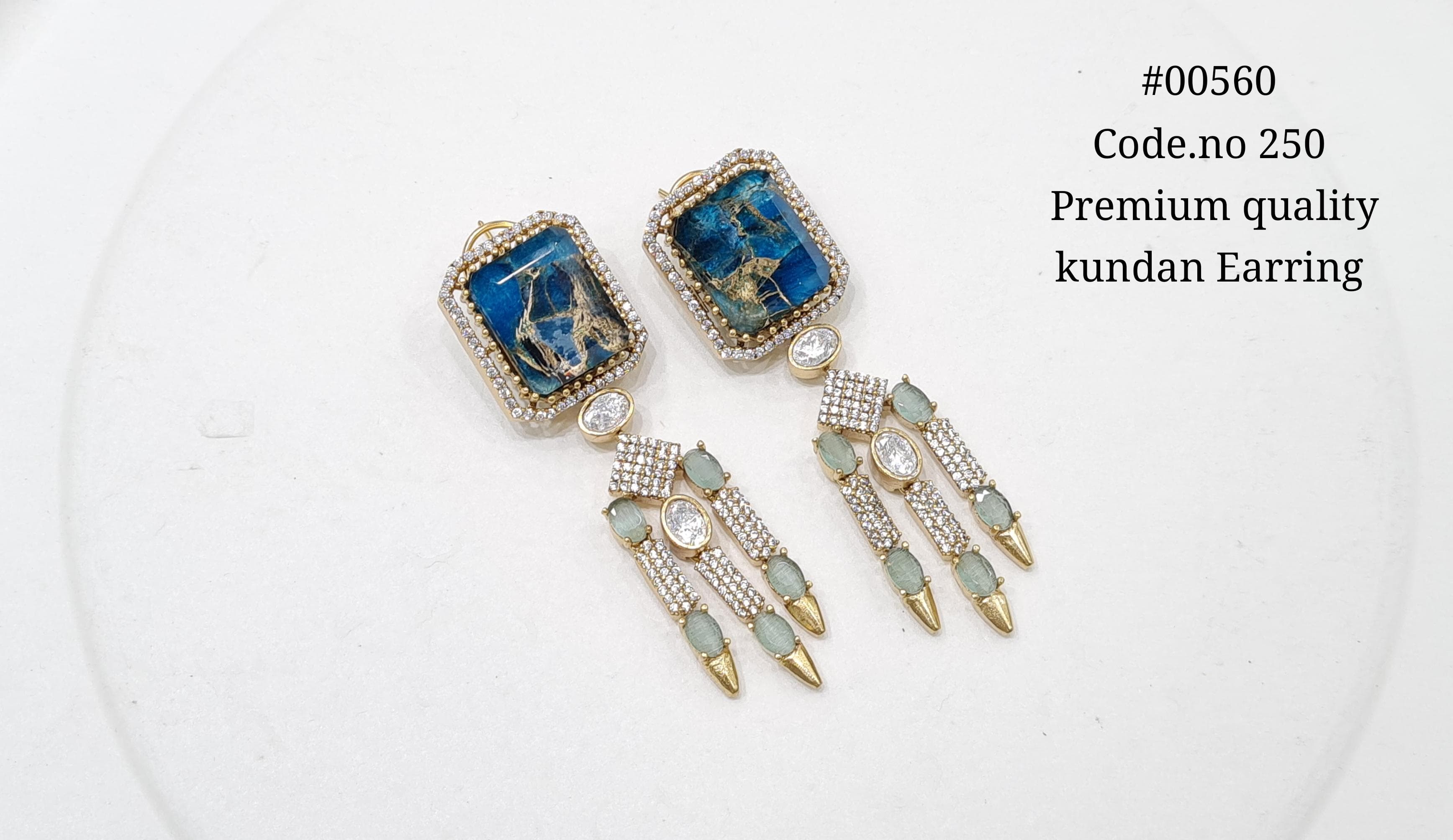 Kundan earrings 00560 - 5