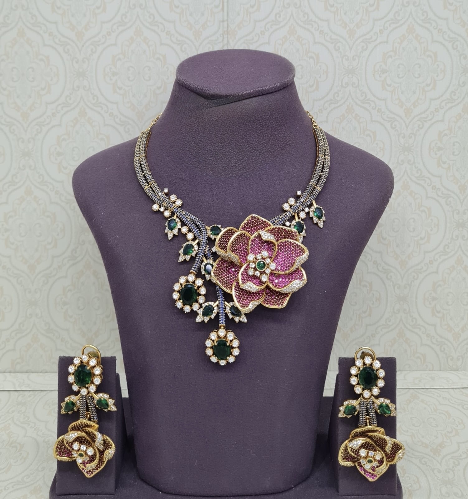Floral Rose Necklace 11690 - 10