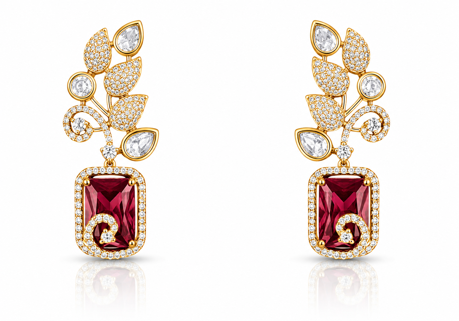 Kundan earrings 02130 - 7