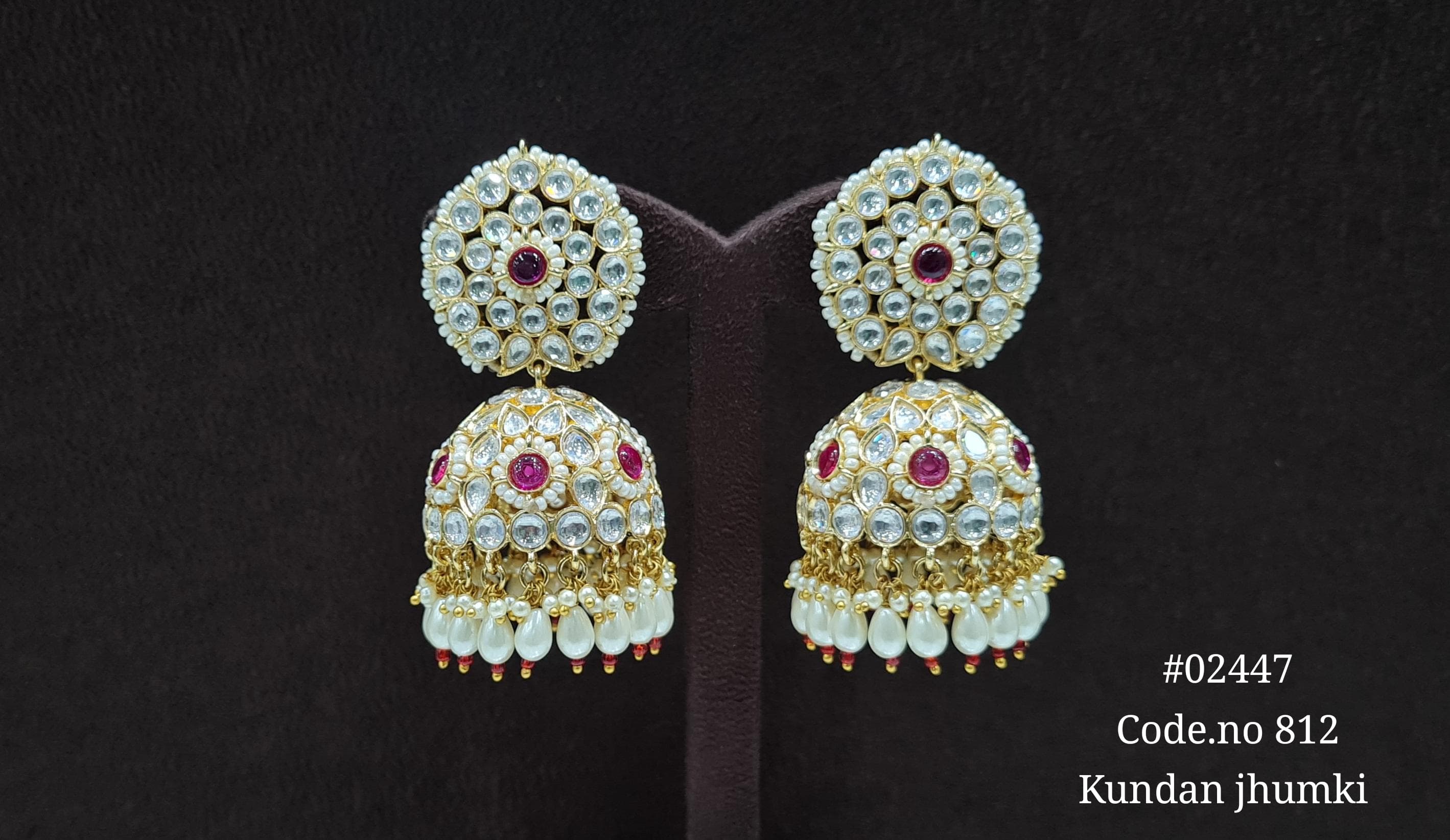 Kundan Jhumka 02447 - 4
