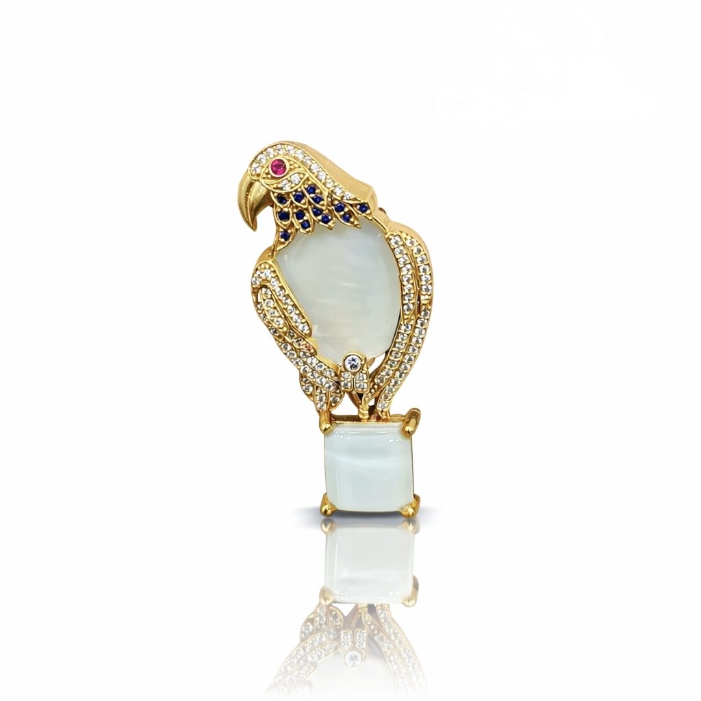 Doublet Parrot Brooch 09307 - 10