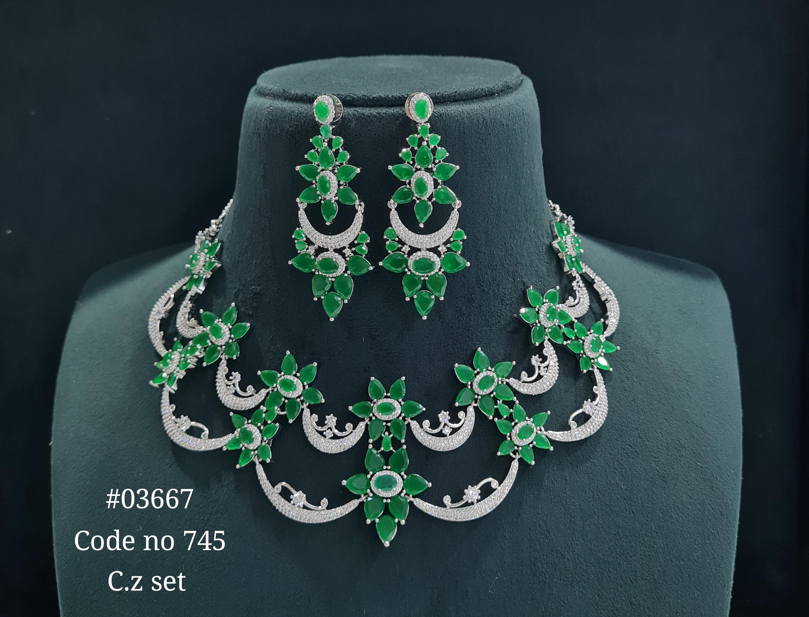 CZ necklace 03667 - 3