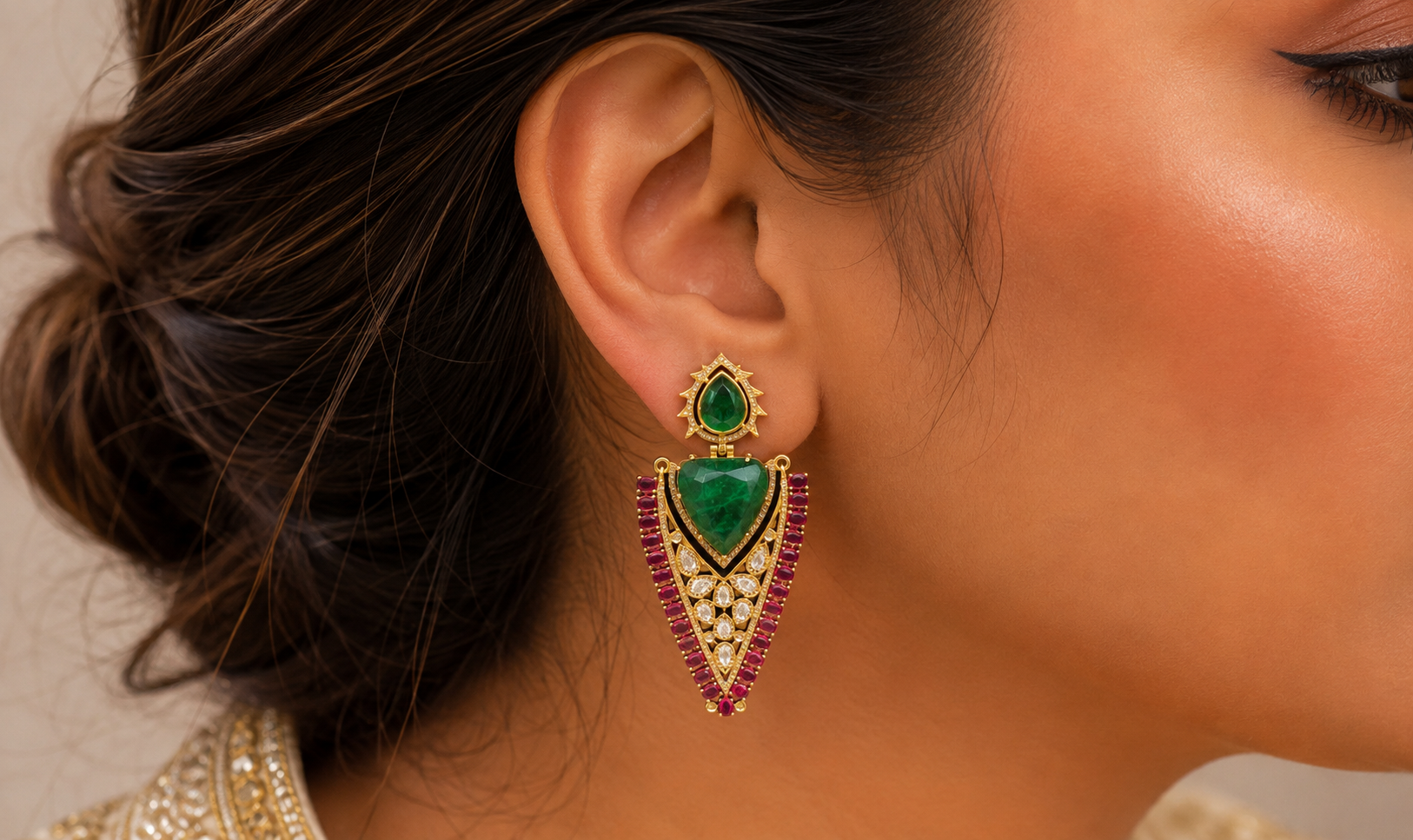 Kundan Earrings 08206 - 16