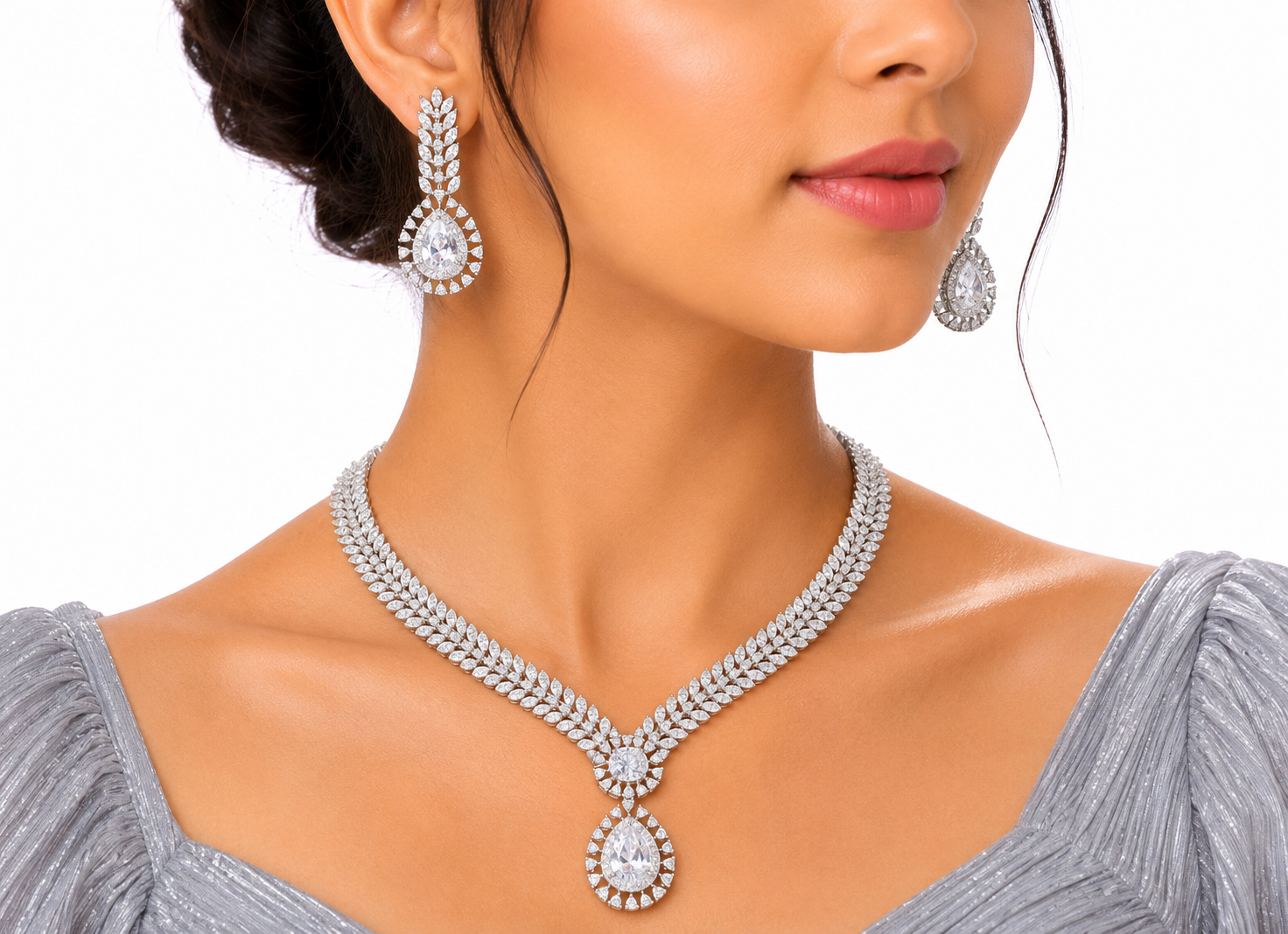 Cz Necklace 04334 - 11