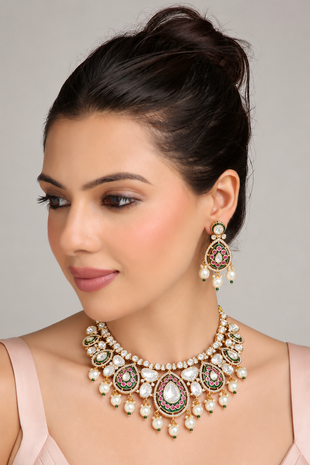 Kundan Necklace 11548 - 3