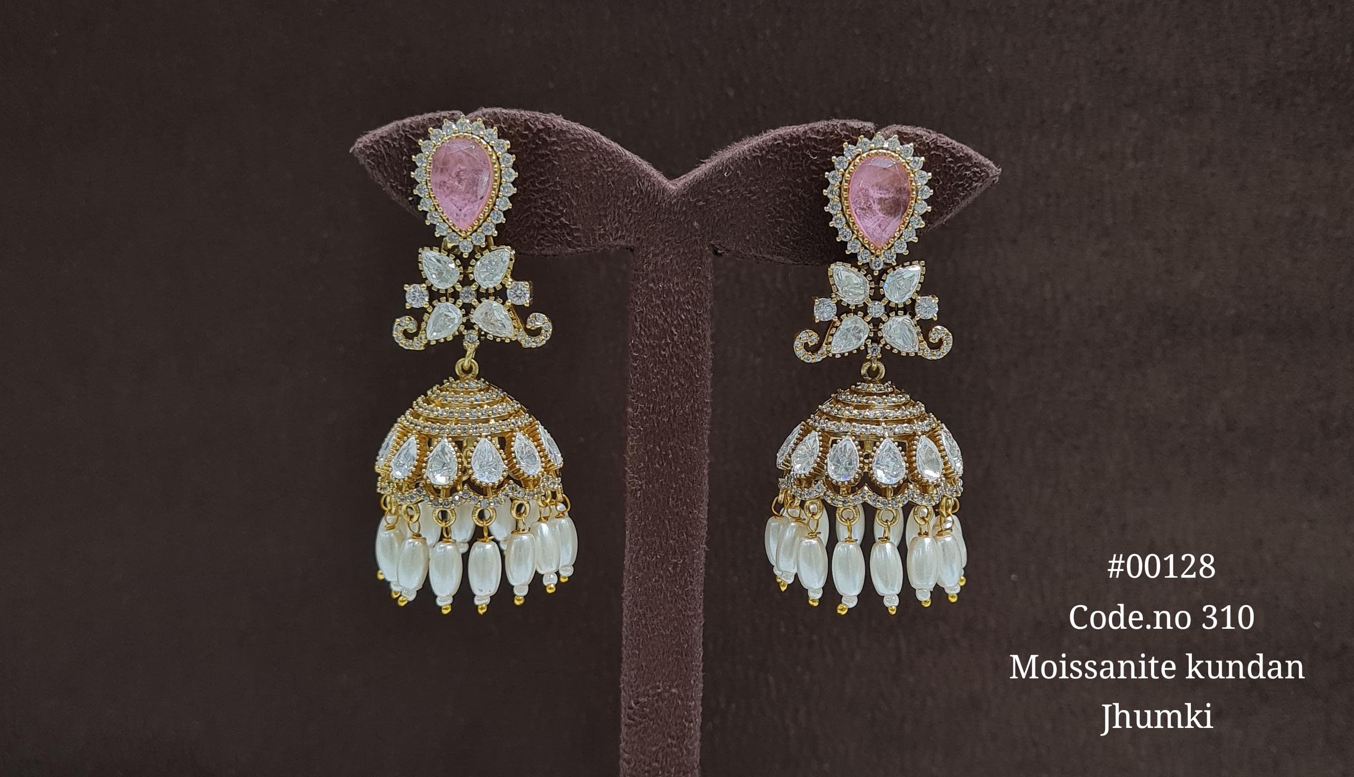 Kundan jhumka 00128 - 3