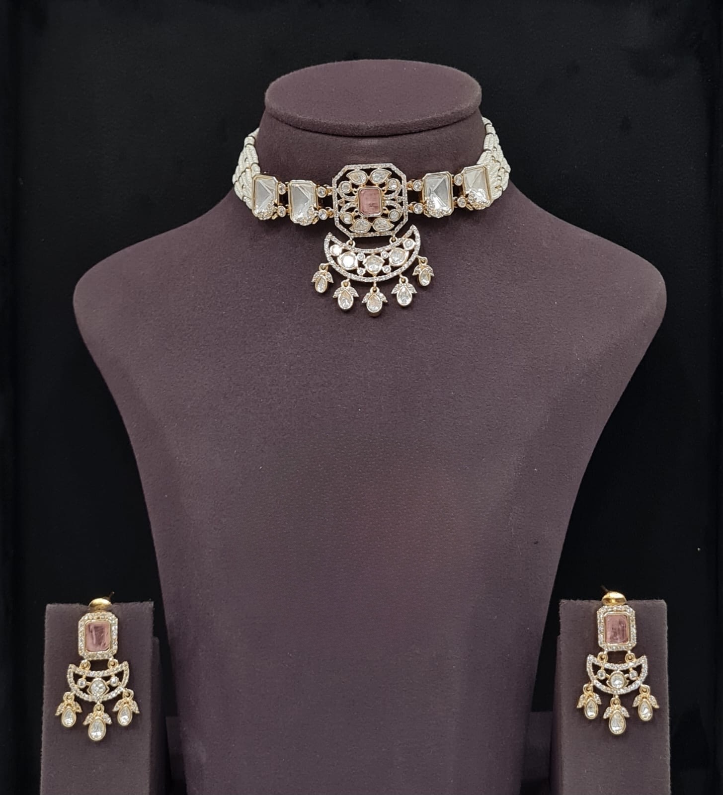 Kundan Necklace 11068 - 4