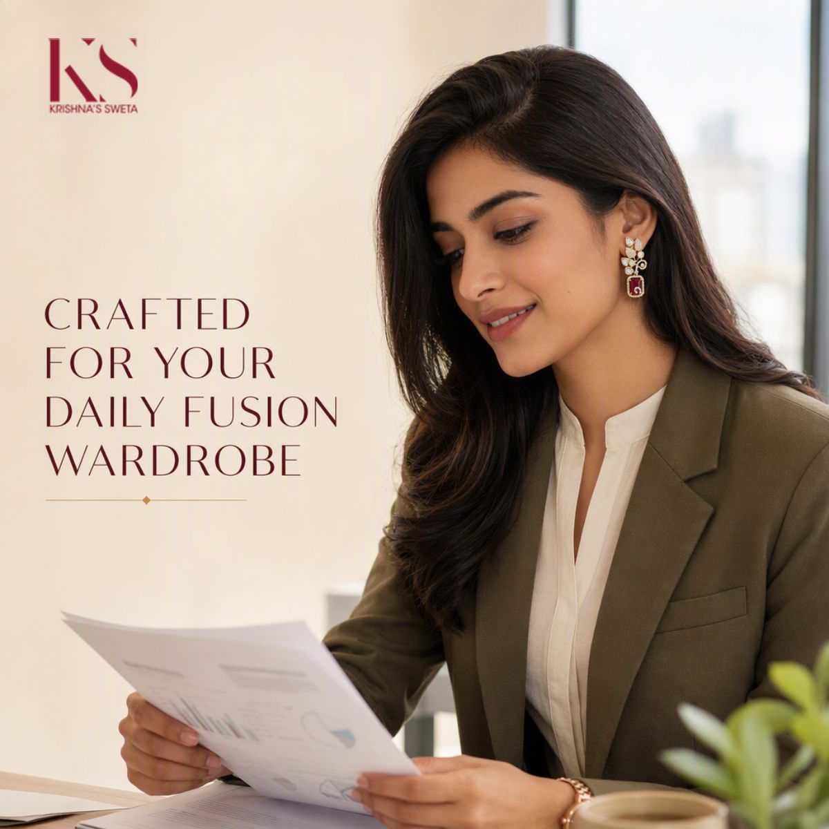 Kundan Earring with CZ Minimal Design - 6