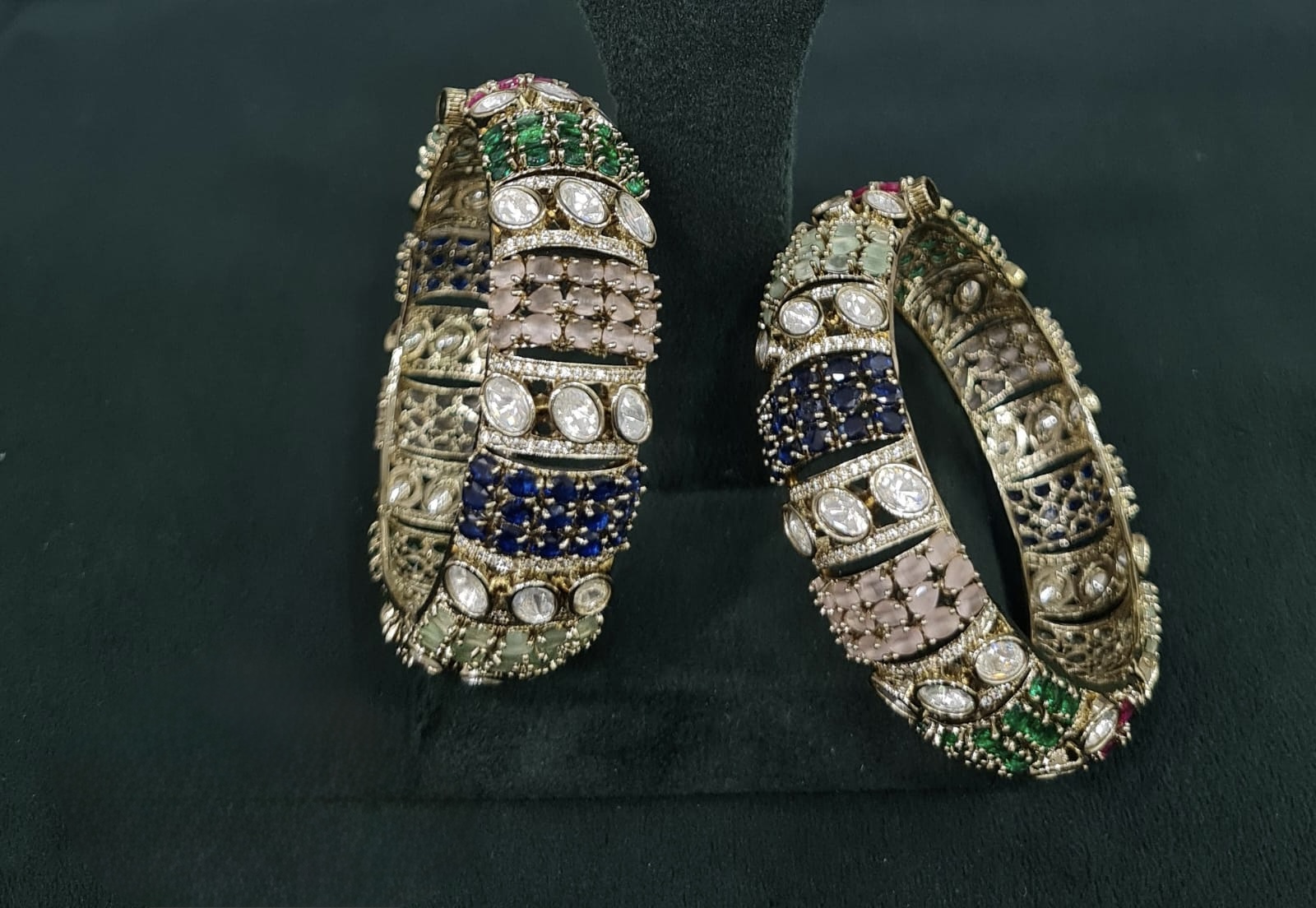 Kundan Bangles 08555 - 7