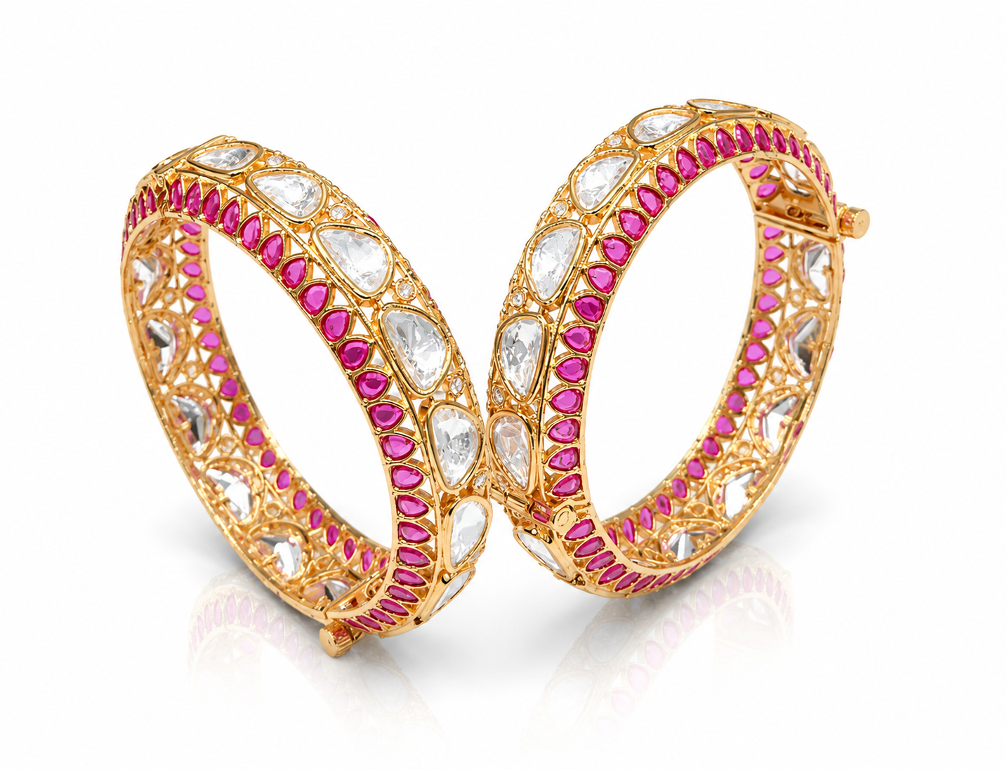 Kundan bangles 02185 - 3