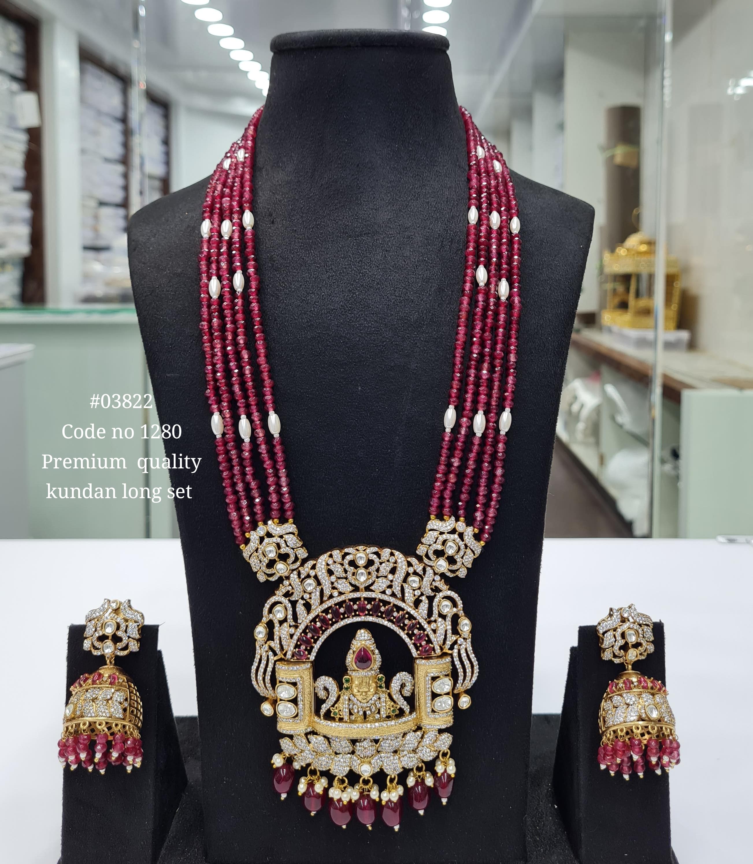Kundan Balaji Pendant 03822
