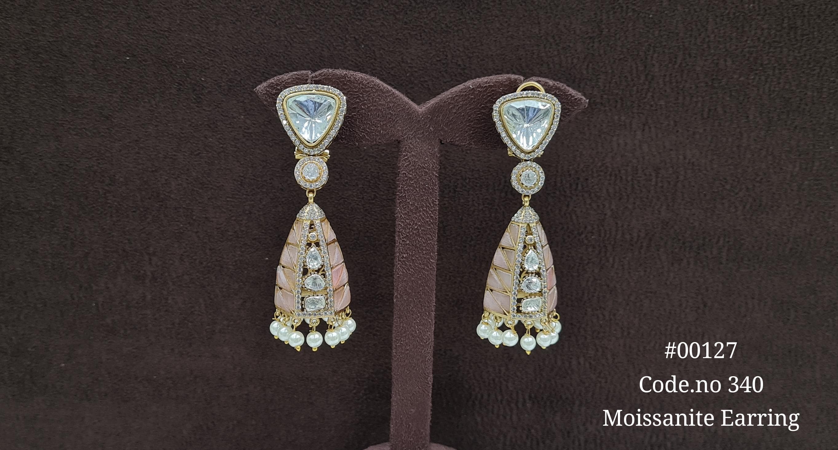 Kundan earrings 00127 - 3