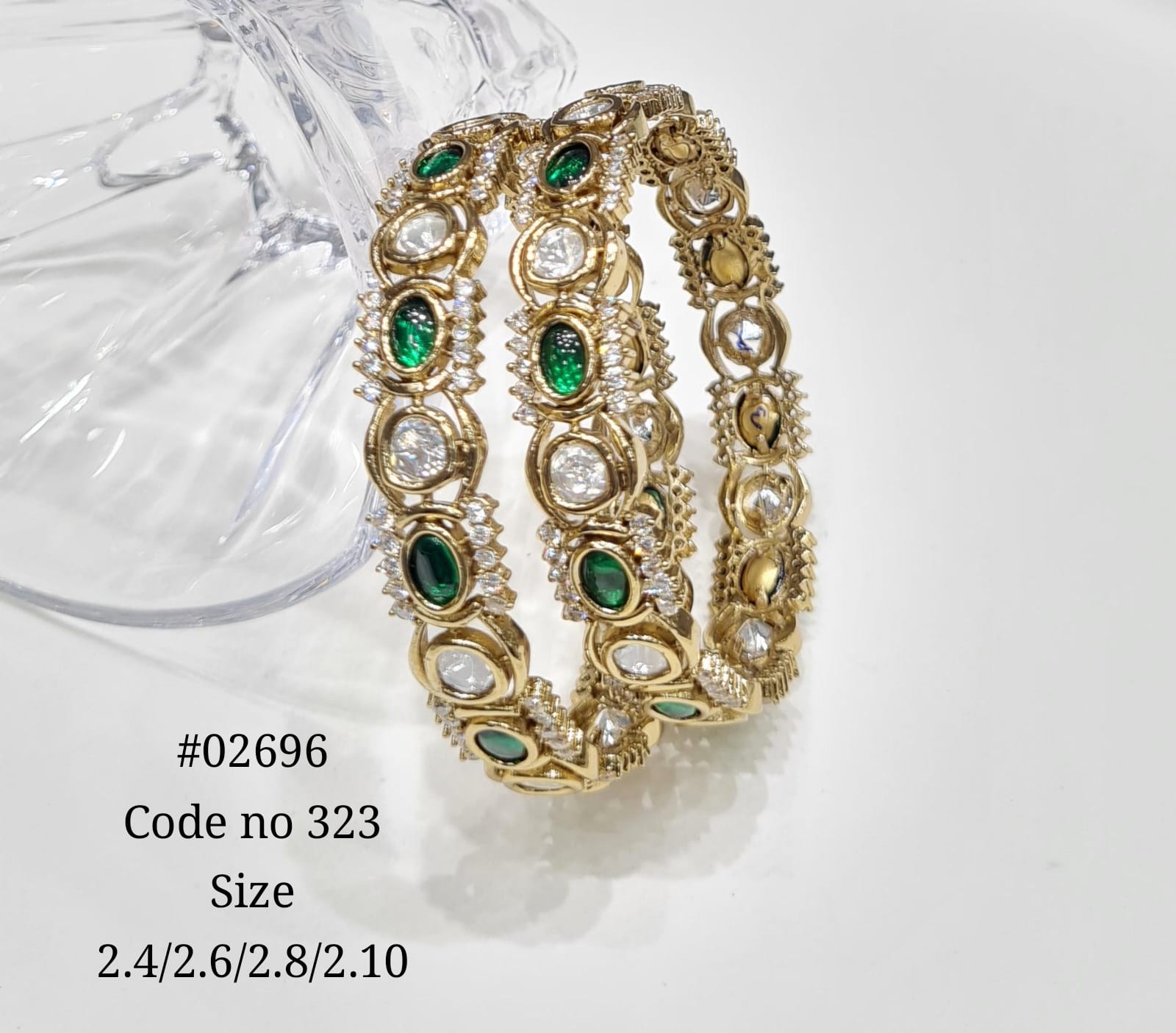 Kundan Bangles 02696 - 3