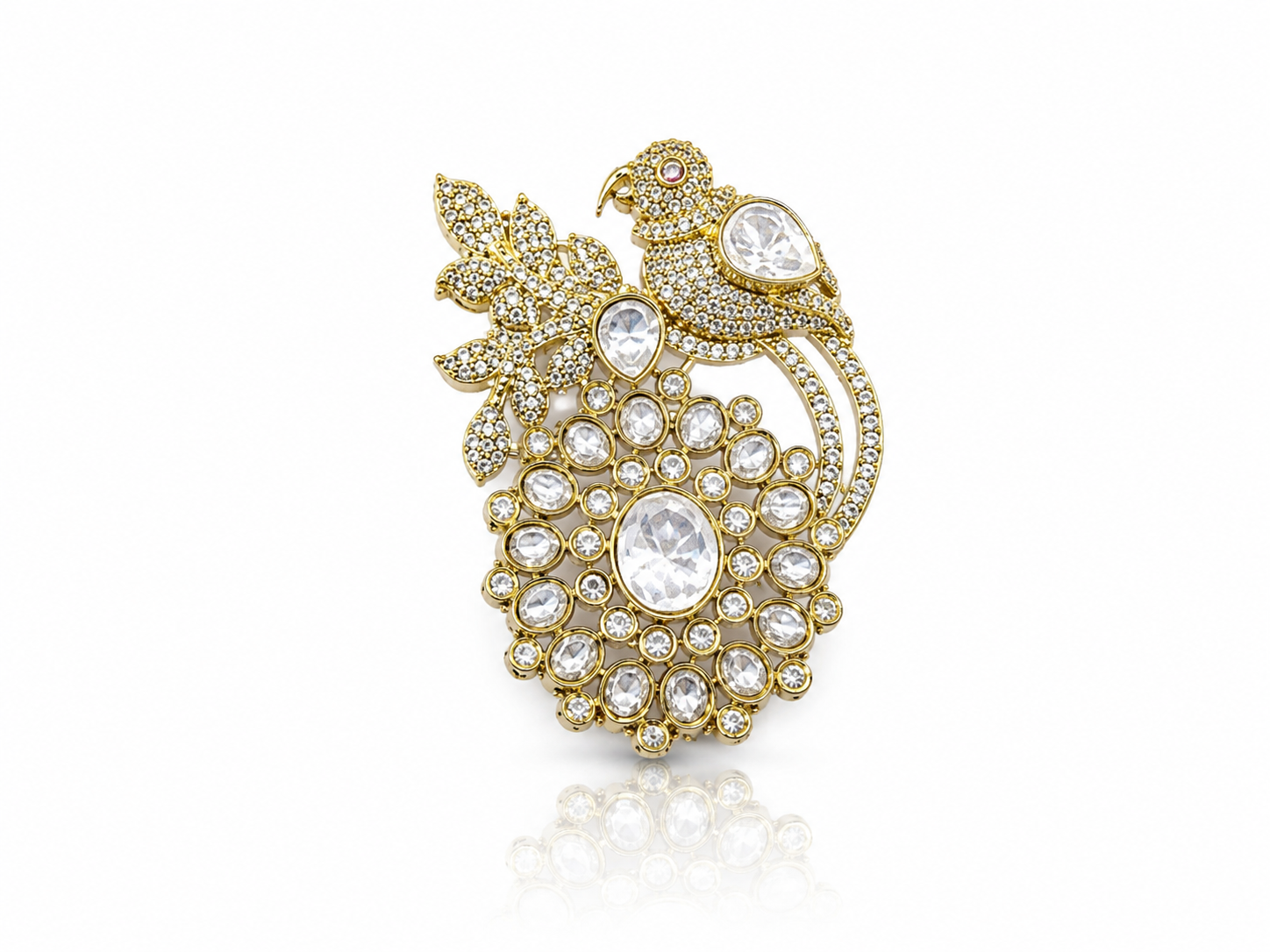 Kundan Brooch 04460 - 2