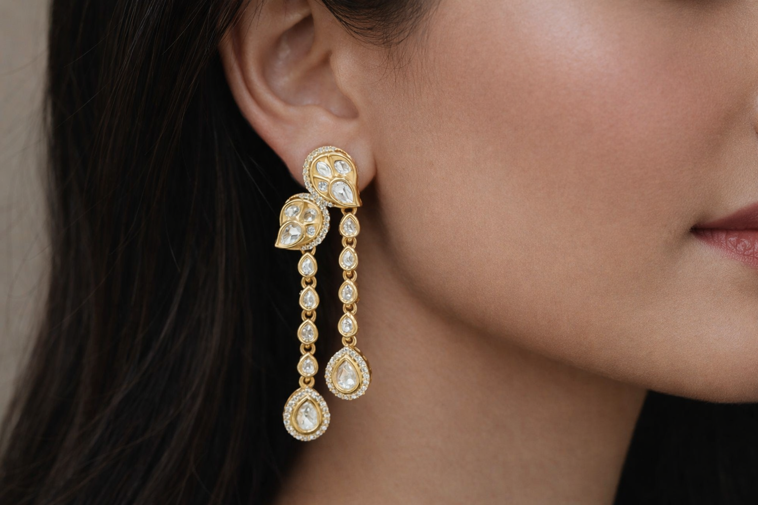 Kundan Earrings 07607