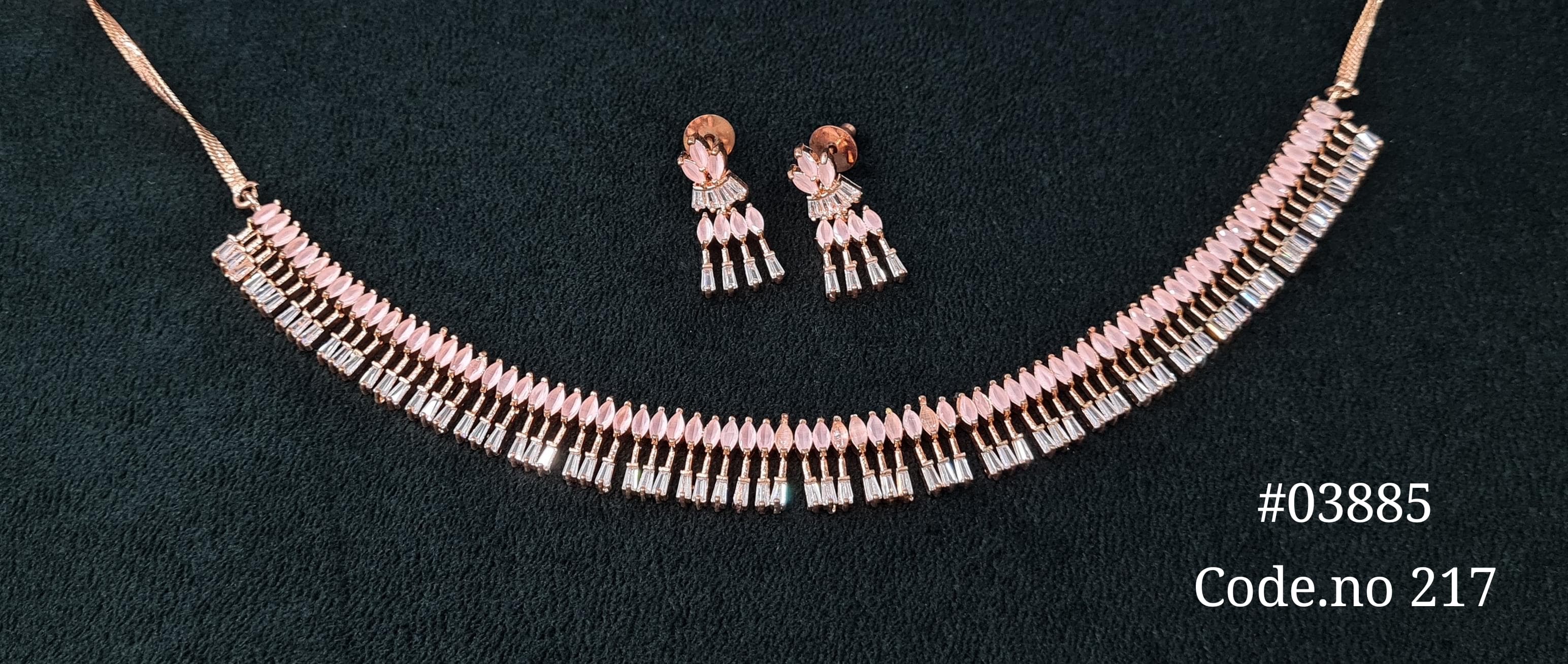 Cz Necklace 03885 - 3