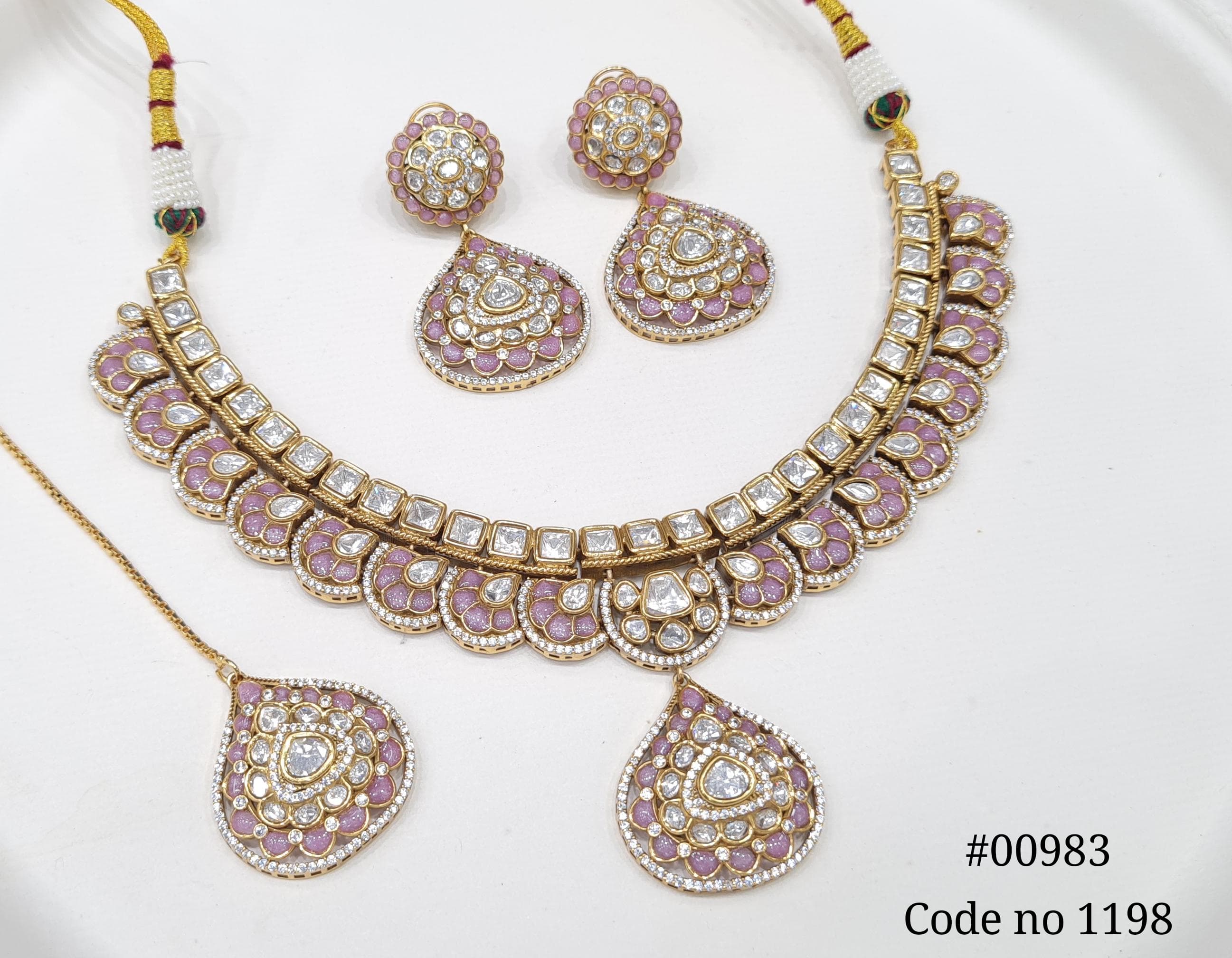 Kundan Necklace 00983 - 3